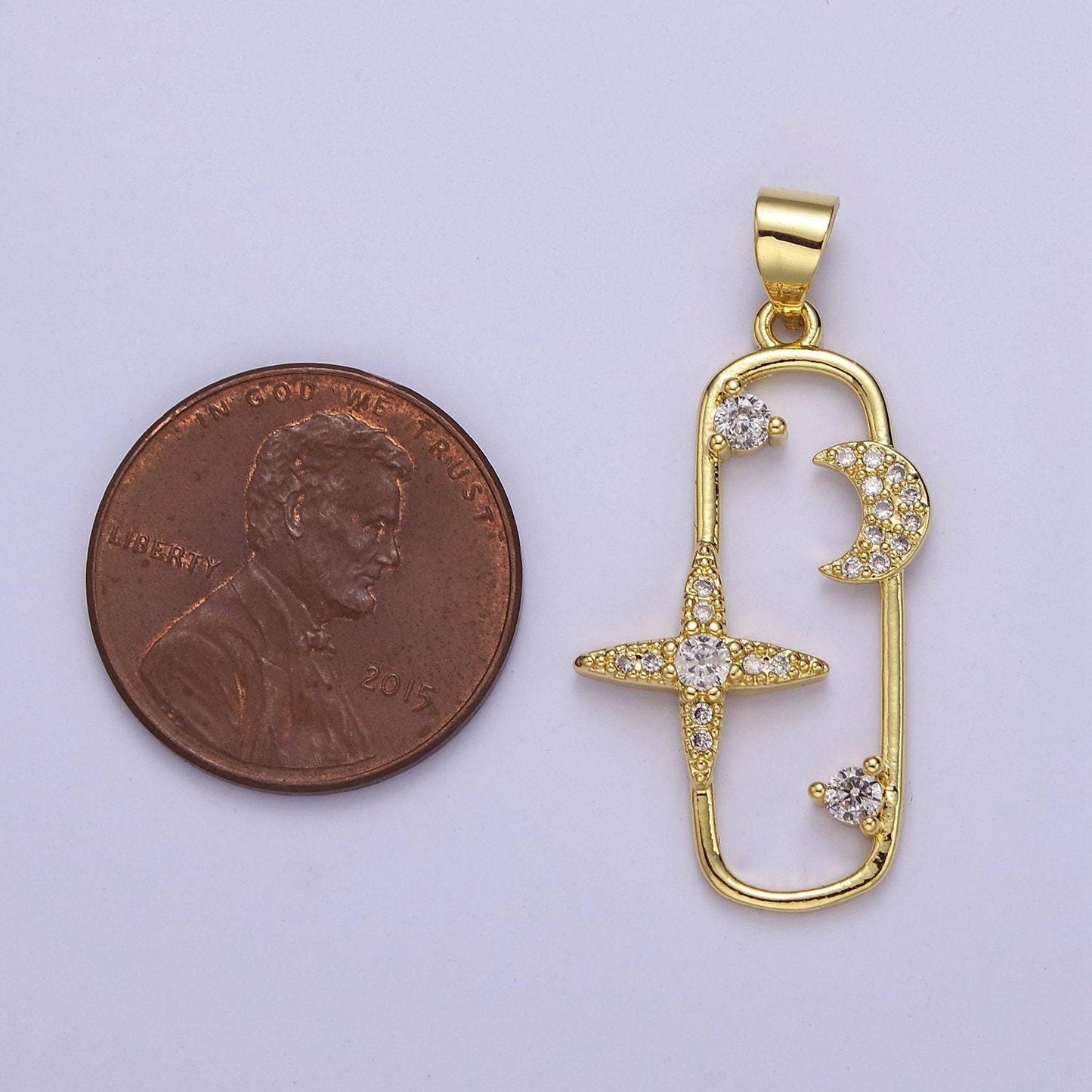 Star and moon charms - space charms - galaxy pendant - celestial jewelry j-512