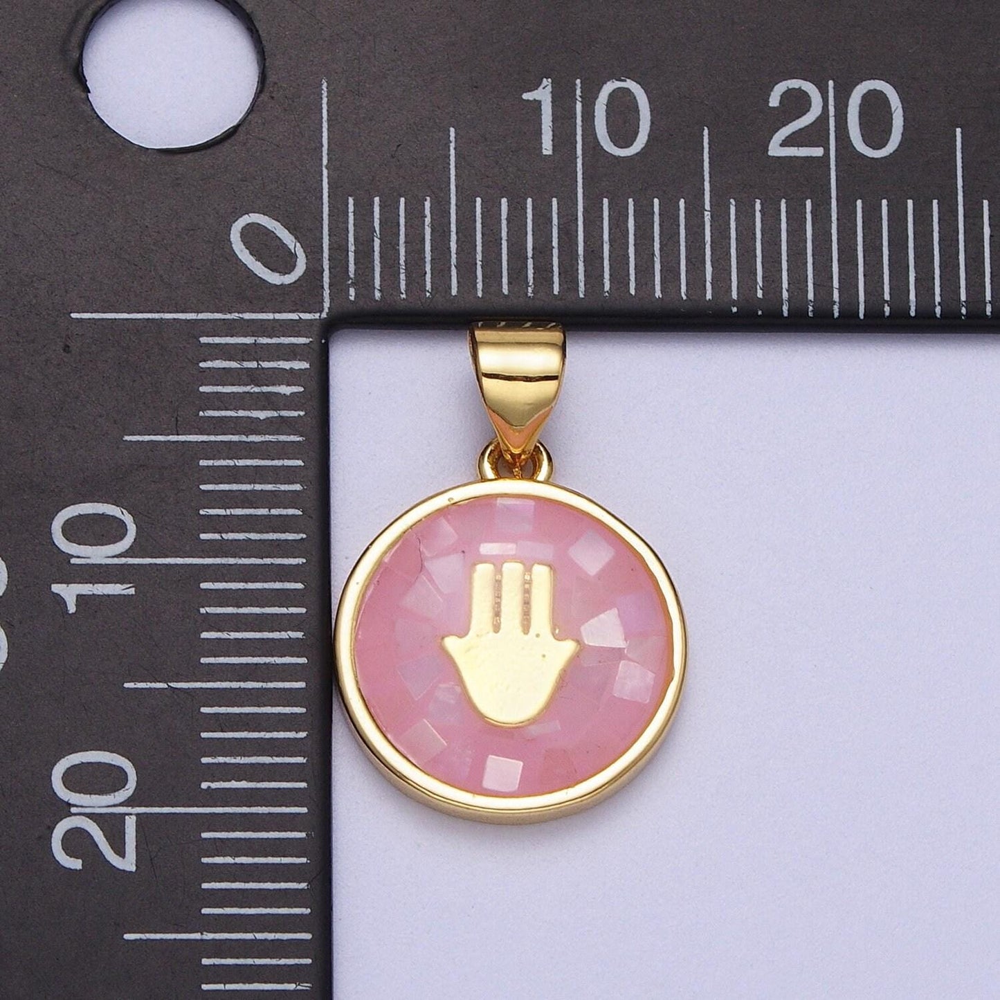 24k gold filled pink shell hamsa hand charm pendant white green blue shell charm necklace bracelet pendant 20x13.8mm h-807