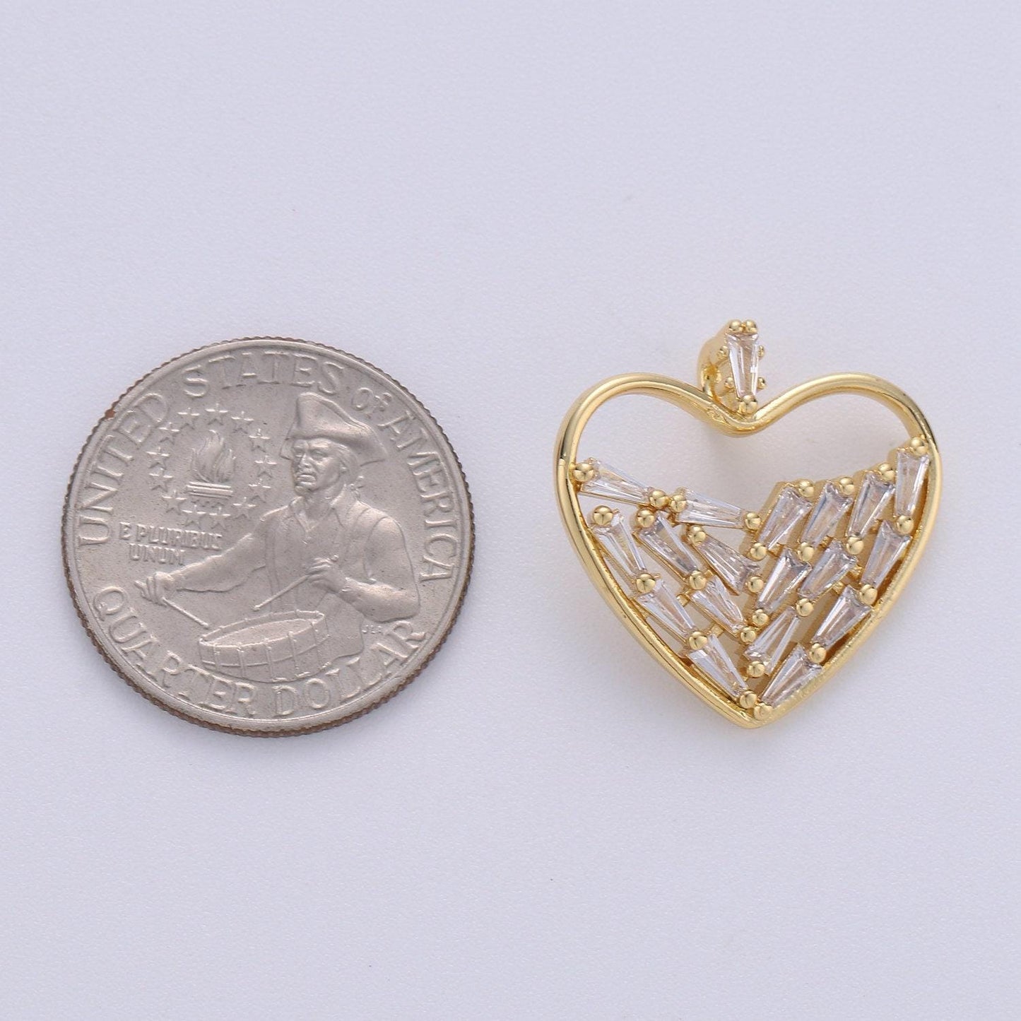 24k gold filled cubic heart charms gold star charm celestial jewelry making supply i-703