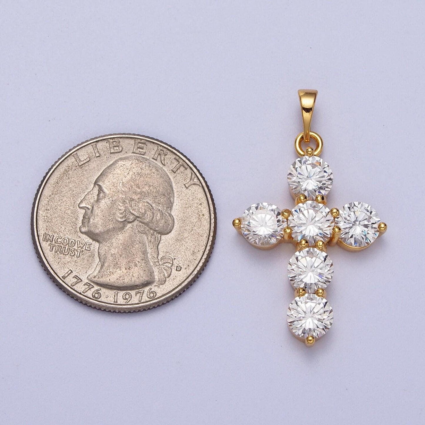 Dainty cubic cross charm micro pave cross charm for bracelet necklace pendant religious necklace 24k gold filled cross jewelry making h291