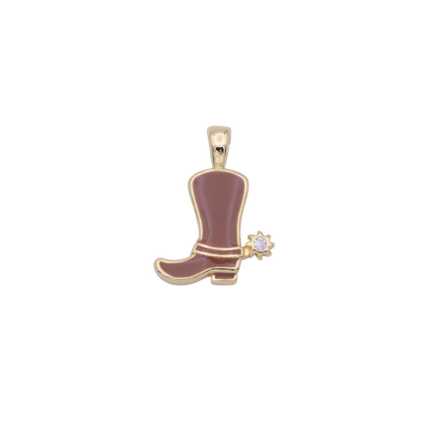 1pc enamel color cowboy boot charm, gold cowboy boots charm for necklace or bracelet, cowgirl charm, rodeo cowgirl jewelry pd 2247
