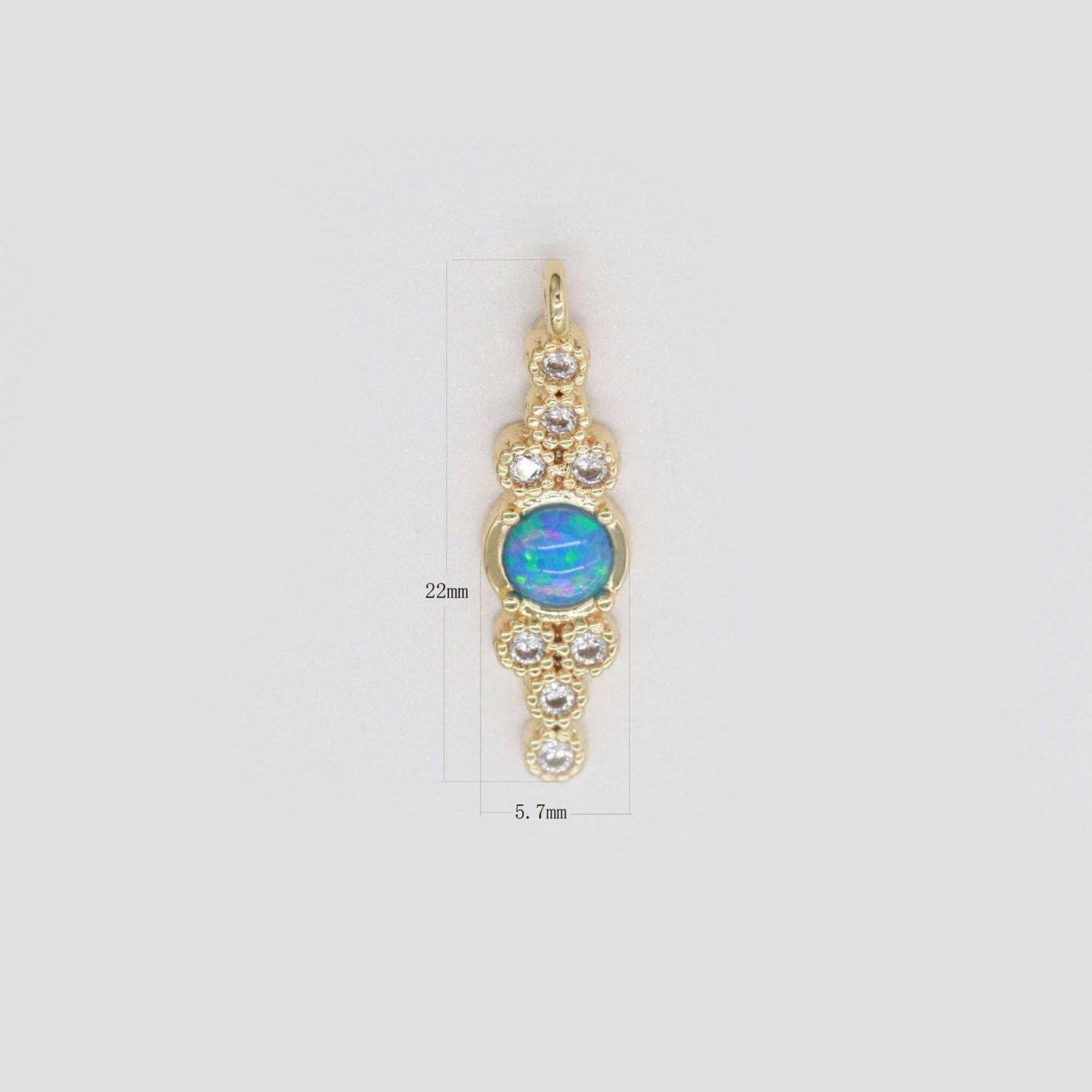 Dainty opal charm gold round charm 14k gold fill bubble charm for bracelet necklace earring component dangle charm supply