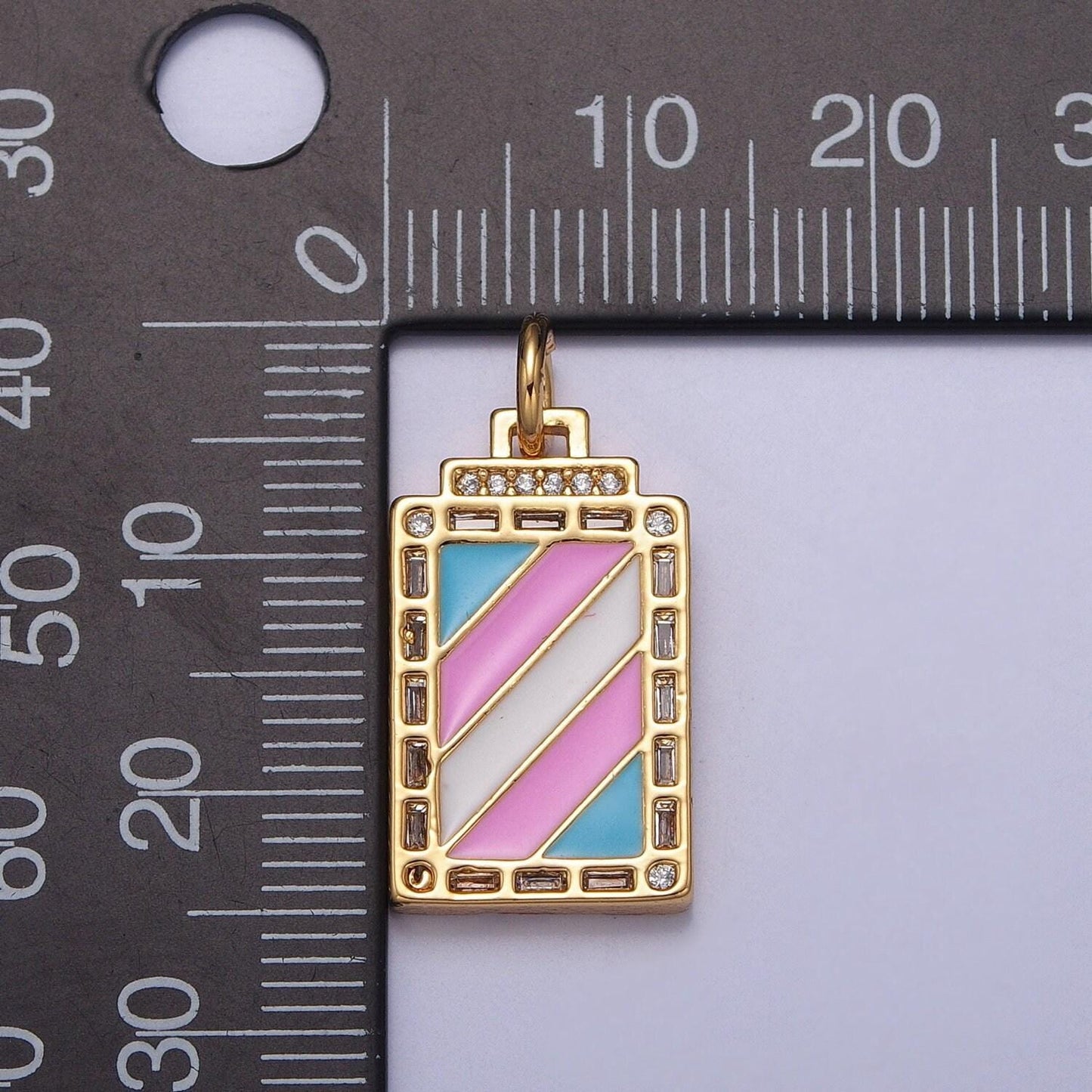Dainty pride flag charm lgbtq pendant 14k gold filled trans gay pansexual nonbinary non binary bisexual asexual jewelry