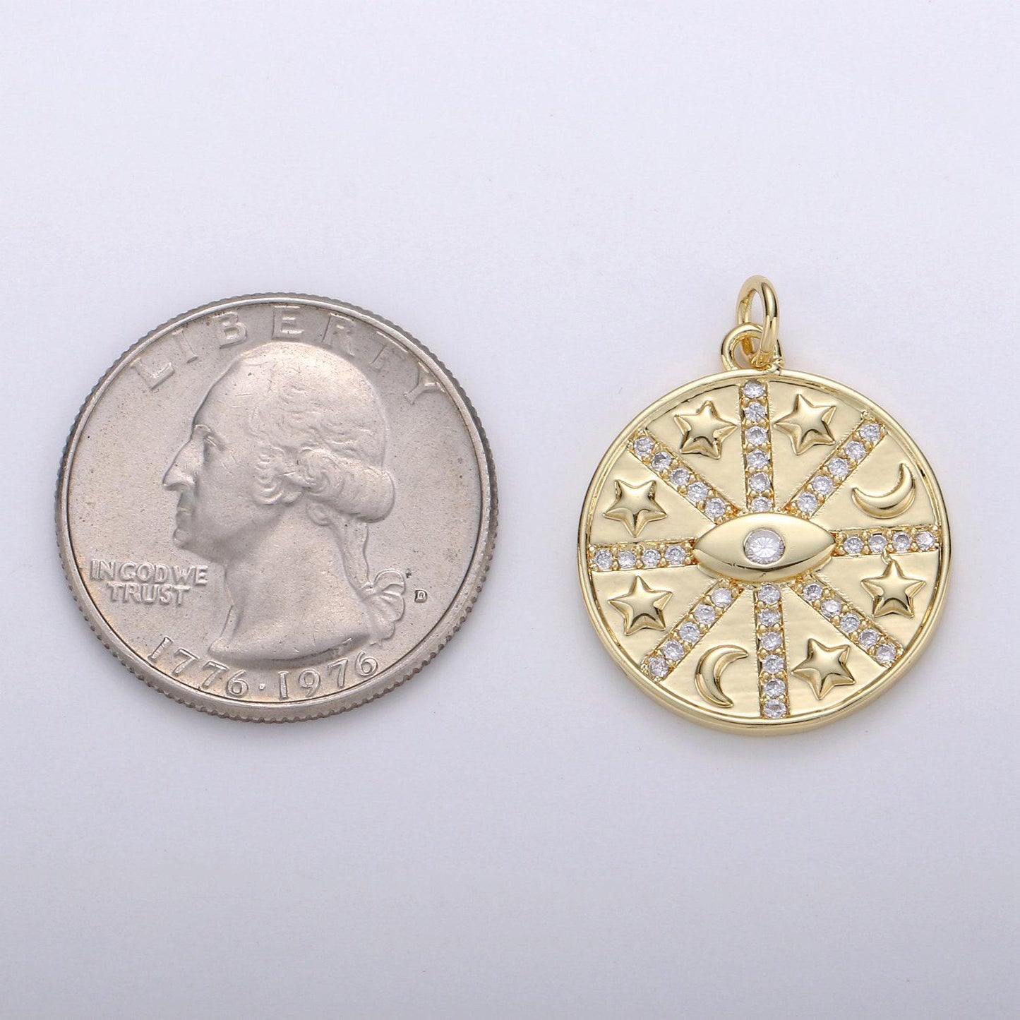 Medallion lucky charm ,24k gold medallion,medallion lucky charm,medallion elephant luck,horseshoe luck,irish luck medallion chgf 1506
