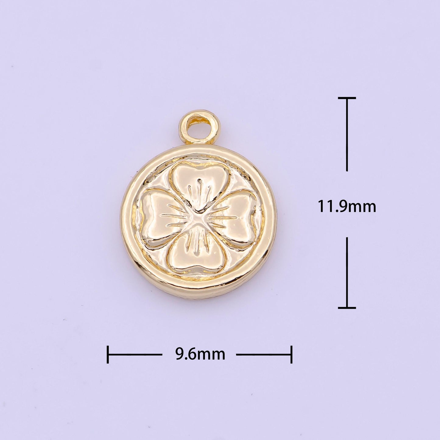 Mini gold clover charm silver clover charm mini lucky charm for earring bracelet necklace supply d-267