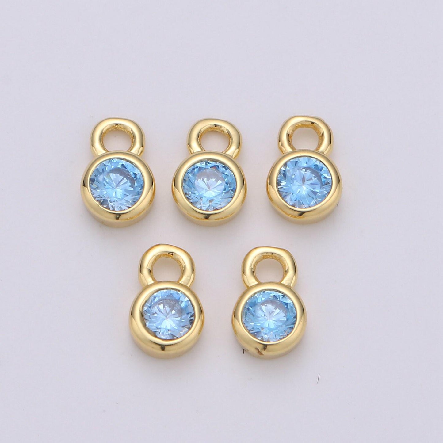 1pc 14k gold micro pave cz geometric pendant charm,micro pave cz circle pendant charm, charm,diy jewelry 4x6mm,chgf-1039-50
