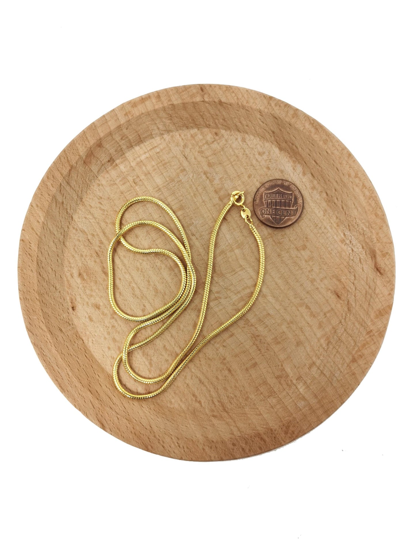 1pc 19.6'' ready to use 24k gold cocoon necklace chain, layer snake chain dainty necklace, for pendant charm necklace making, 472