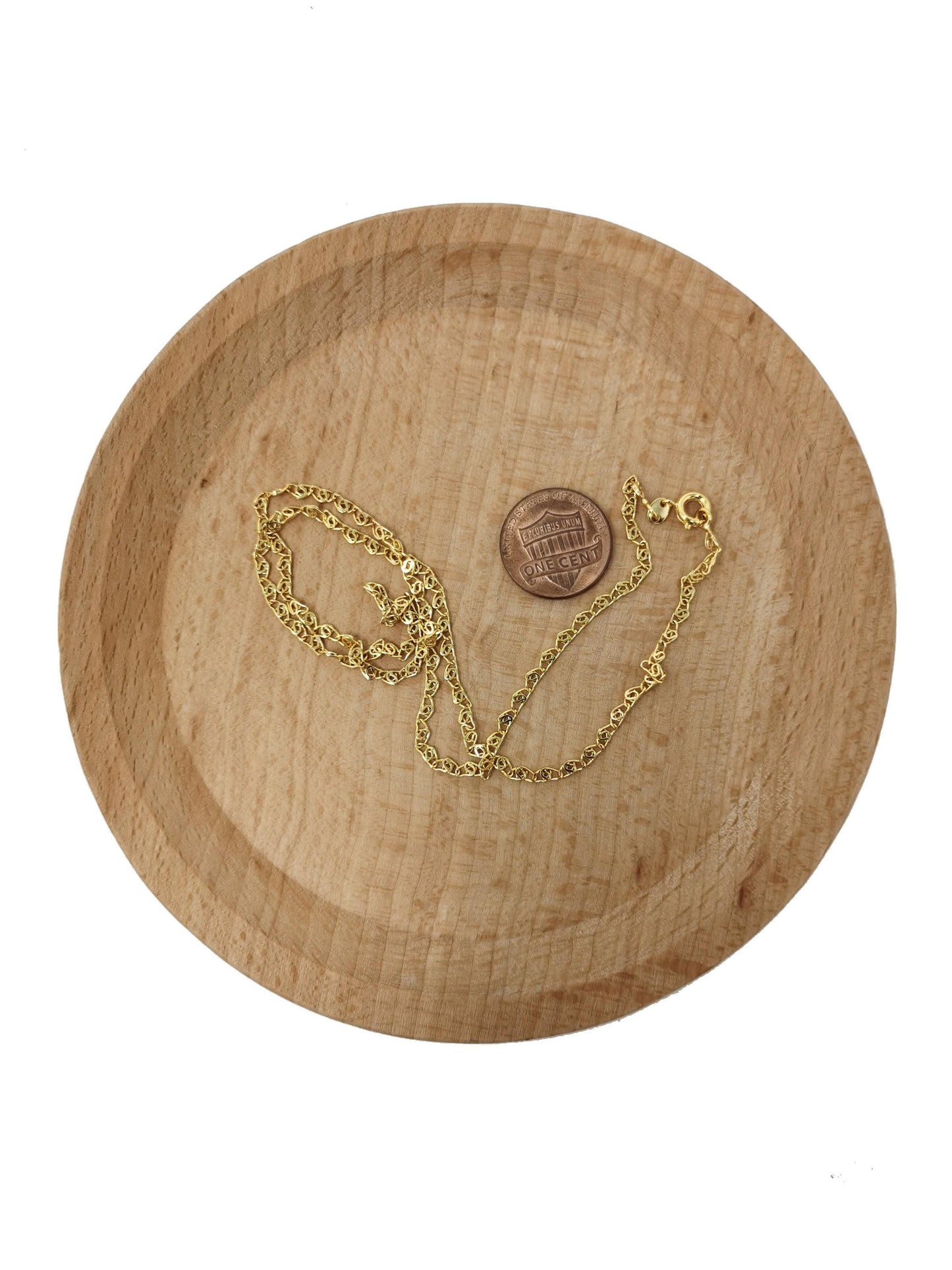 1pc 17.7'' ready to use gold unique necklace chain, layering unique chain dainty necklace, perfect for pendant charm necklace, 433