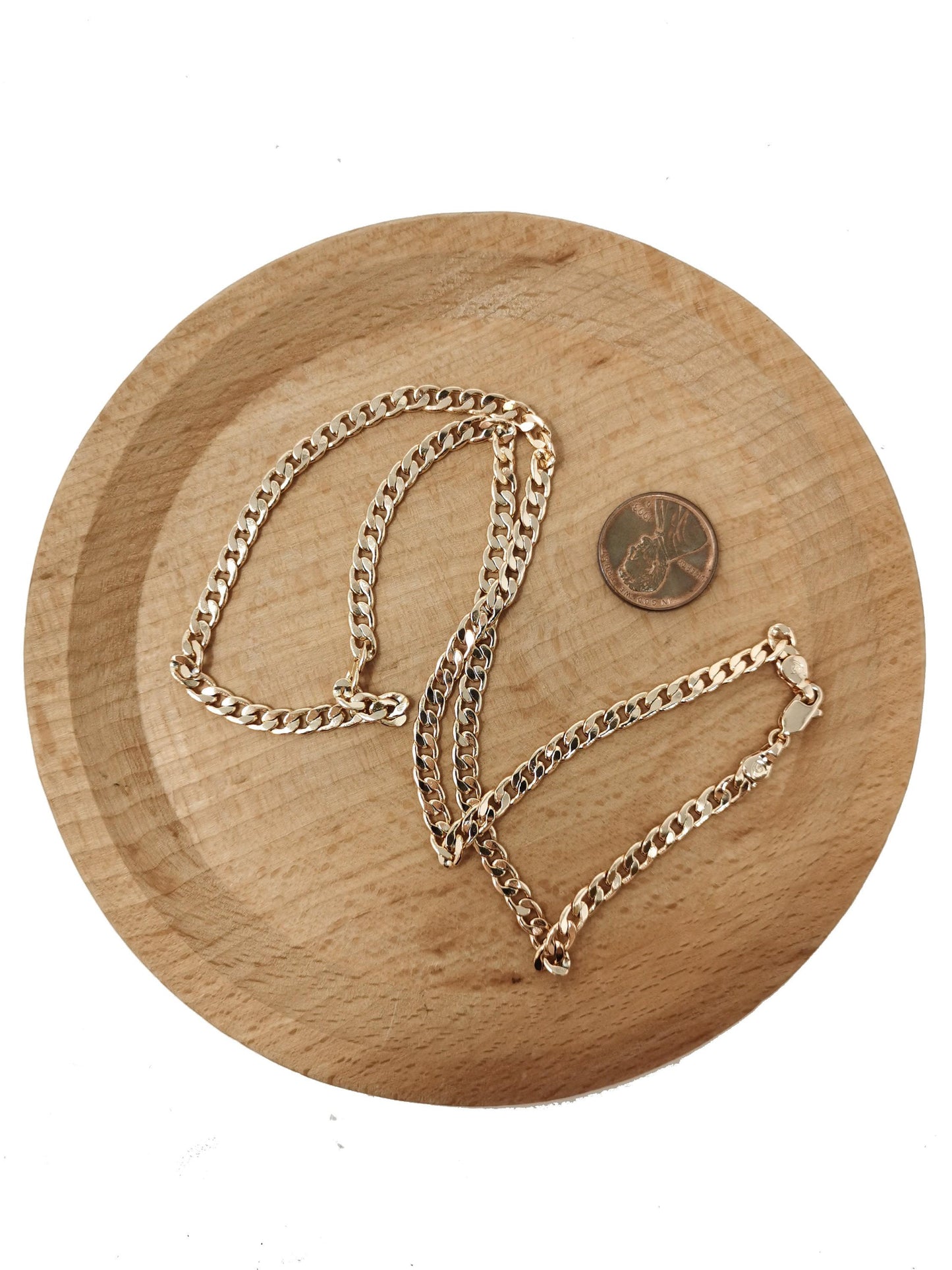1pc 19.6'' ready to use 18k rosy gold cuban curb necklace chain, layering curb chain dainty necklace, for necklace making, 684