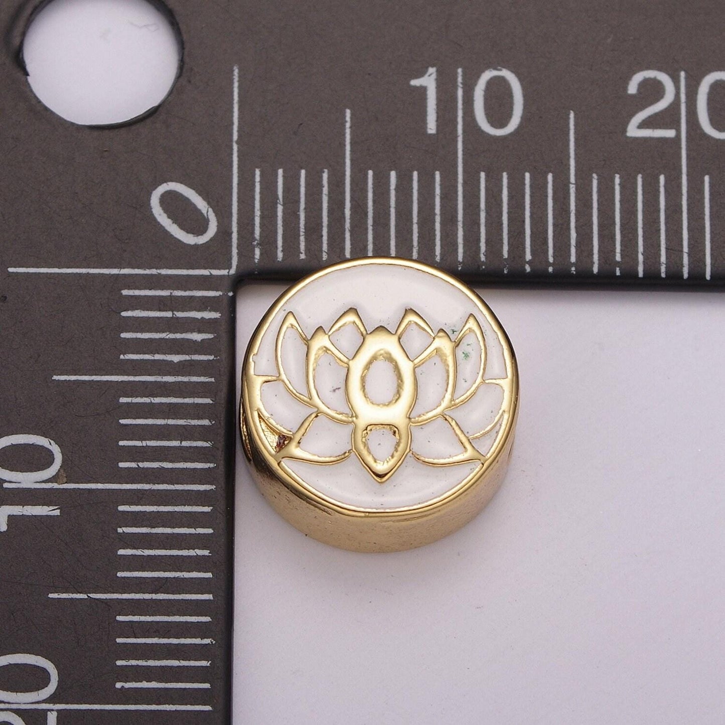12mm enamel round bead moon star design bead black white gold cute spacer bead bracelet supply cross lotus weed skull yin yang charm