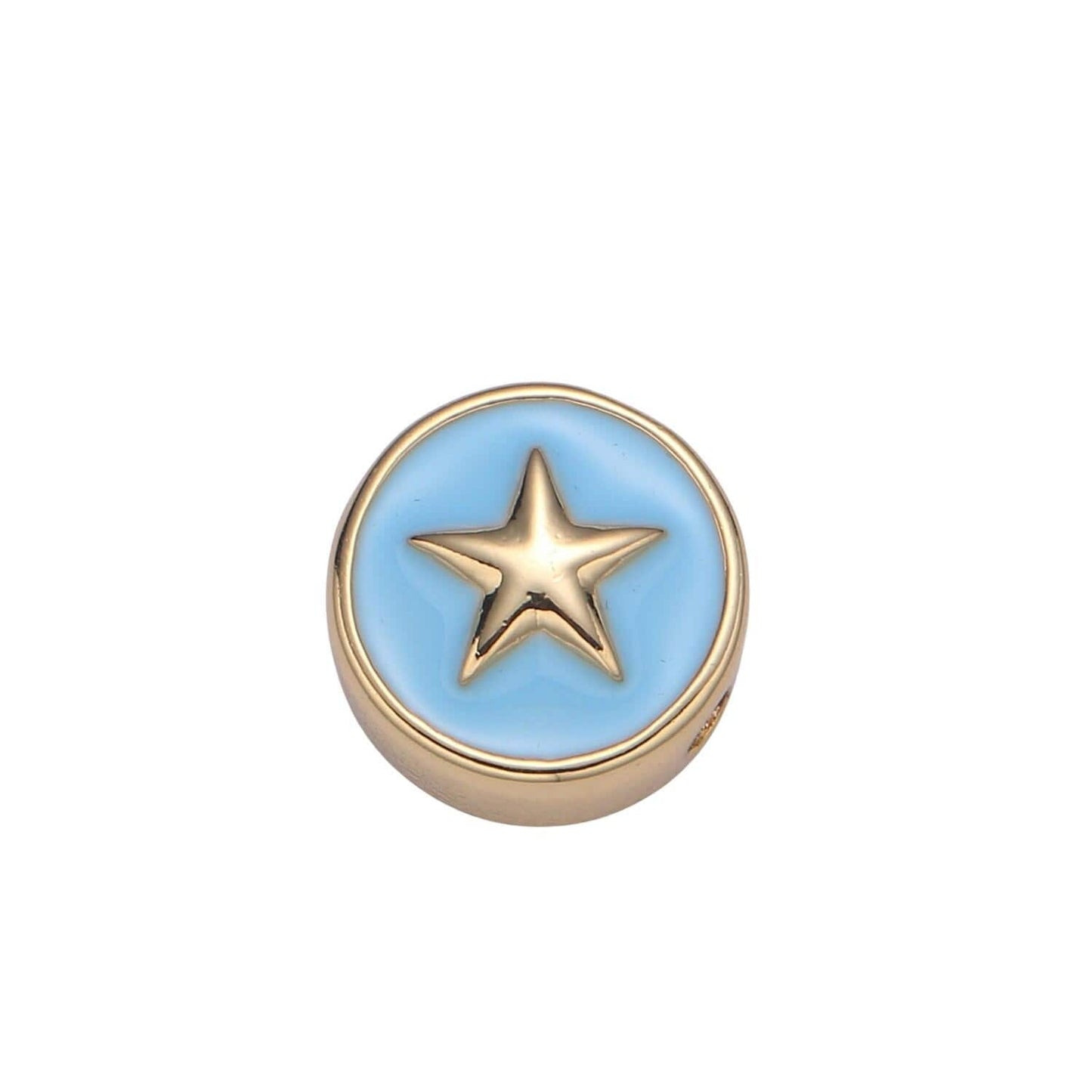 1pc star gold spacer beads for diy jewelry making celestial charms beaded bracelet,bead size 10mm hole 1.2mm-bdgf 440