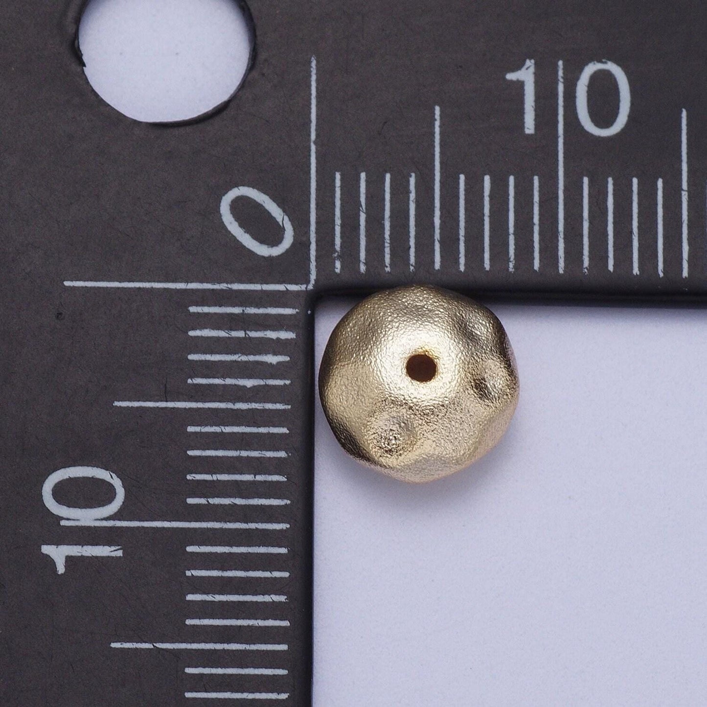20x 18k gold plated faceted saucer spacer beads, matte gold color 6.2 / 8.2 mm spacers, matte gold beads b-437 b-444 b-450