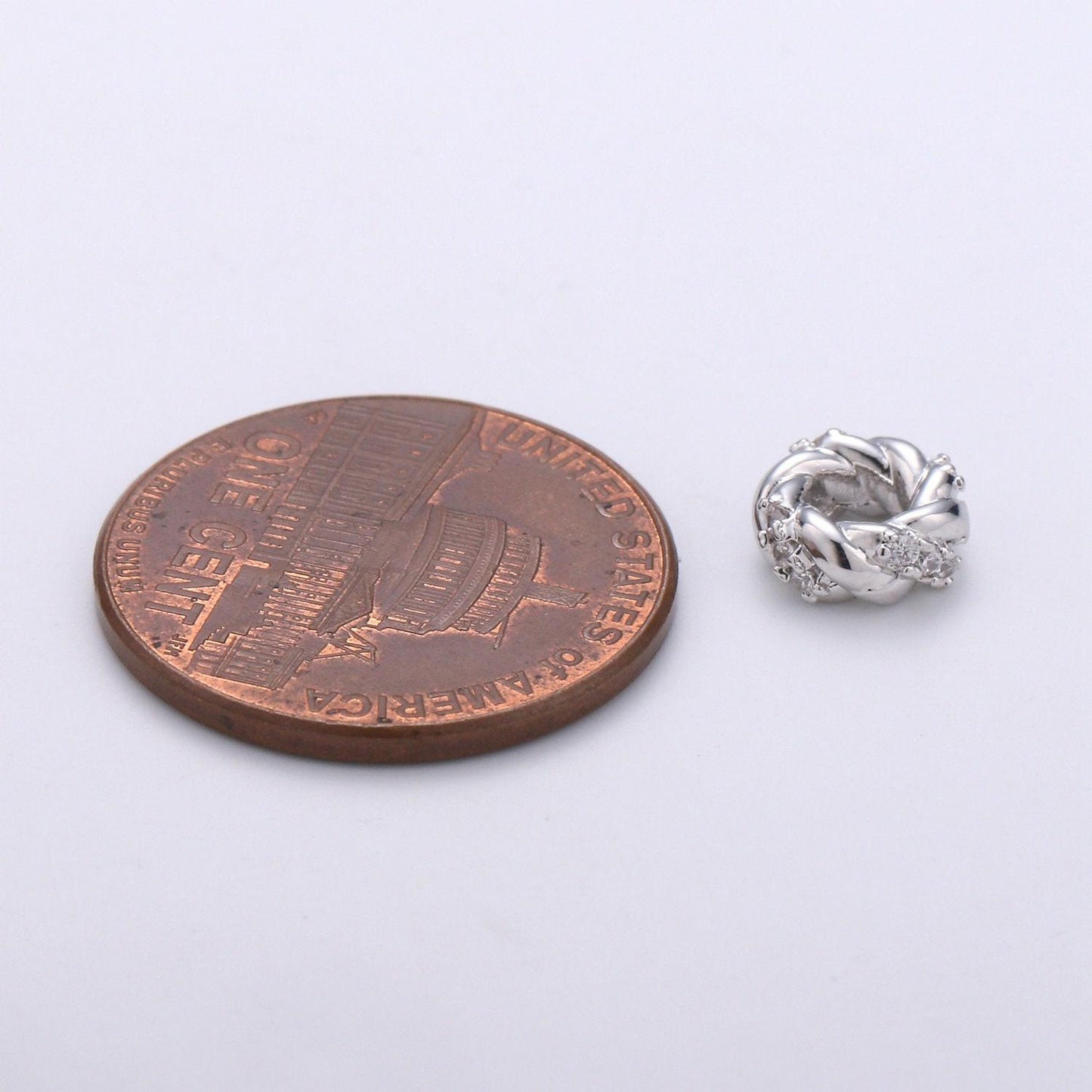 1pc gold cz micro pave wheel spacer beads, cz micro pave bracelet twisted spacer,for bracelet making supply findings, b-326