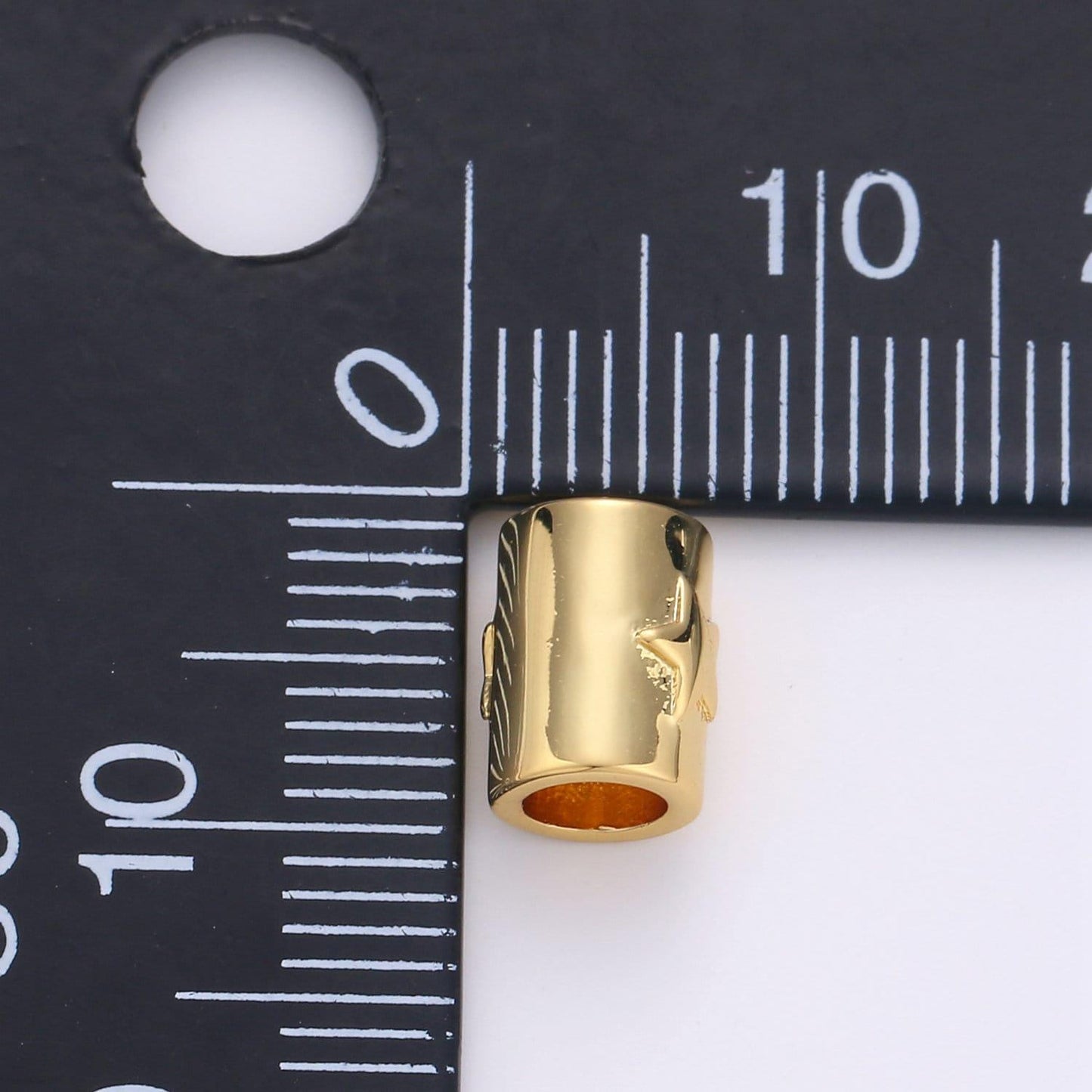 1pc 7x9mm bead cz gold beads star beads cylinder beads charm for bracelet necklace supply 4mm hole