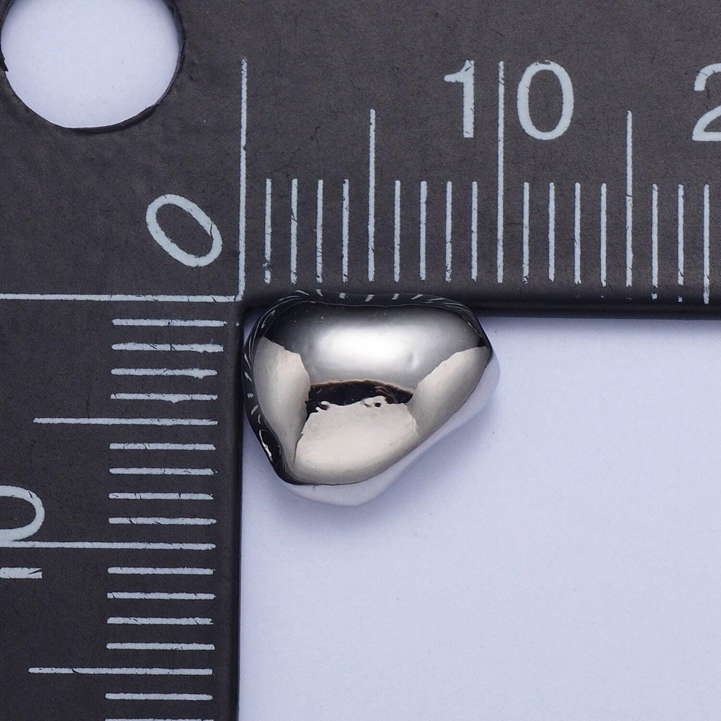 Tiny abstract rock shaped 9.7mm x 8.6mm bead spacer, gold silver plated little stone bead spacer for diy jewelry making | b-110, b-112