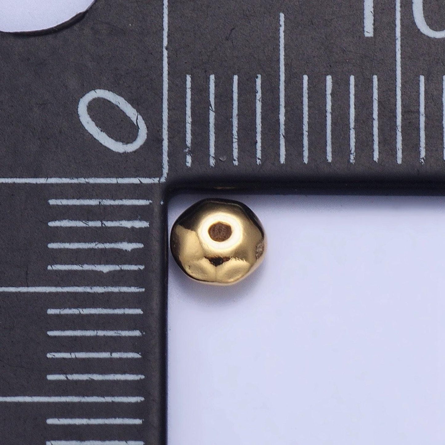 20pcs/bag tiny round textured dented 4.0/8.0mm bead spacer, gold silver plated flat round bead spacer for diy jewelry | b-093, w-930, w-931