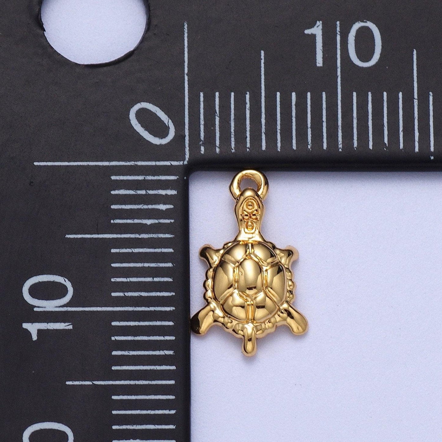 Mini gold small sea turtle charm silver tiny treasures beach cruise mermaid jewelry supplies ac042