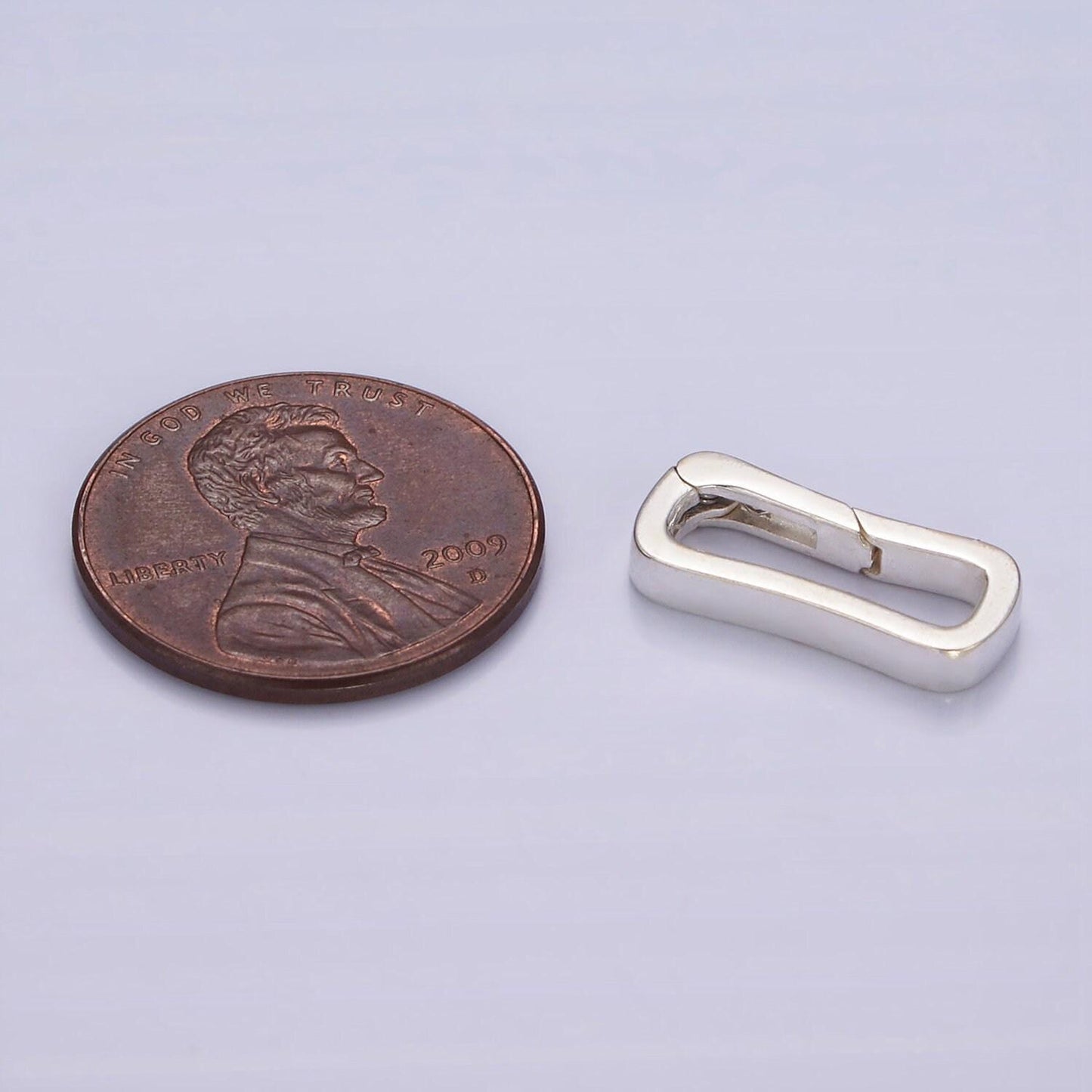 S925 sterling silver push in oval clasp for charm holder clasp pendants, 15.8 x 7.1mm, clasp enhancer necklace component sl-473