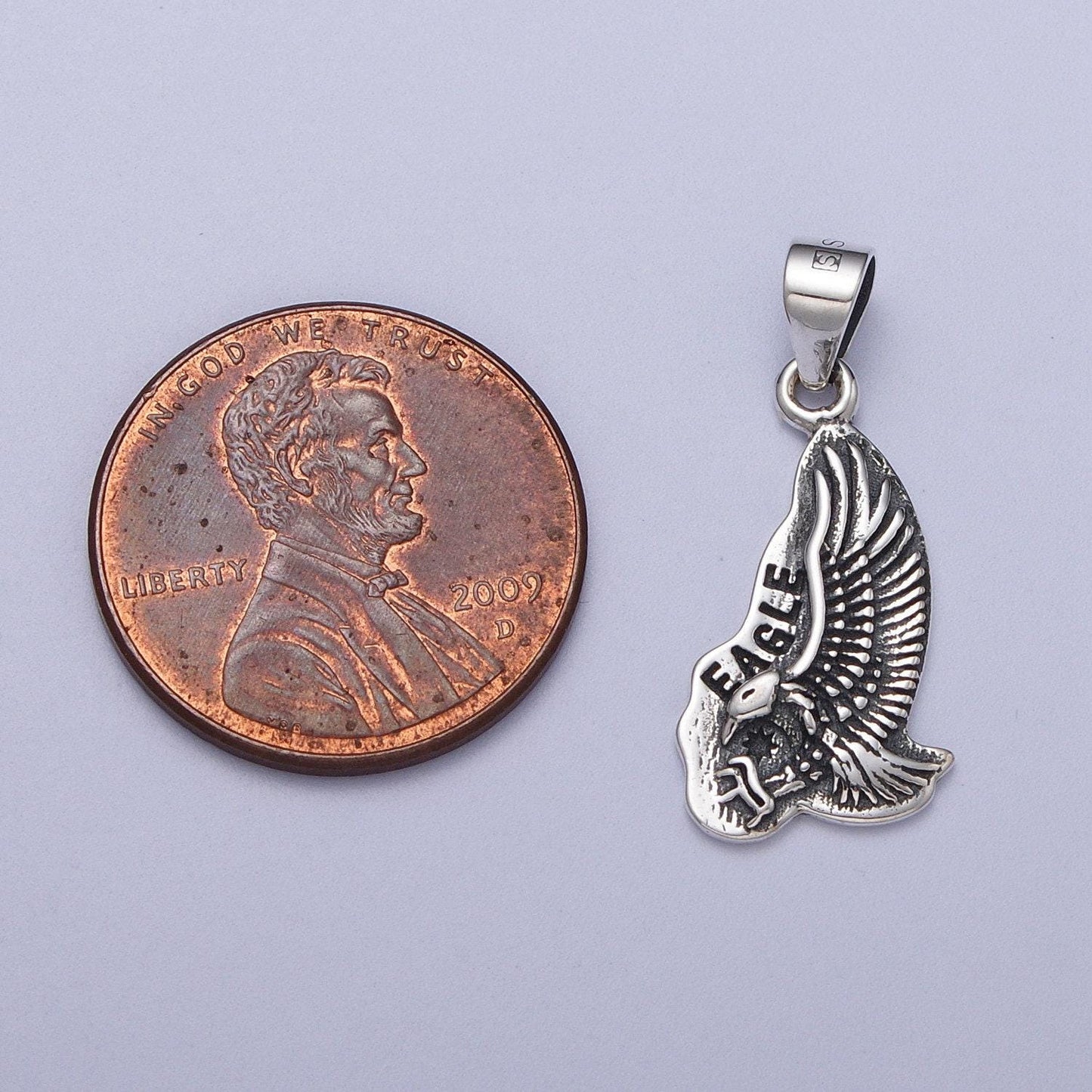 S925 sterling silver eagle mens necklace pendant bird of prey charm eagle pendant, oxidized silver eagle pendant gift for men father day