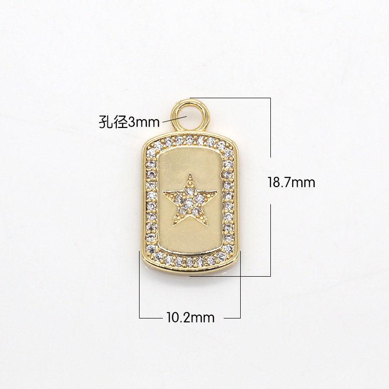 Gold star charm military tag medallion pendant jewelry bracelet earring necklace -291