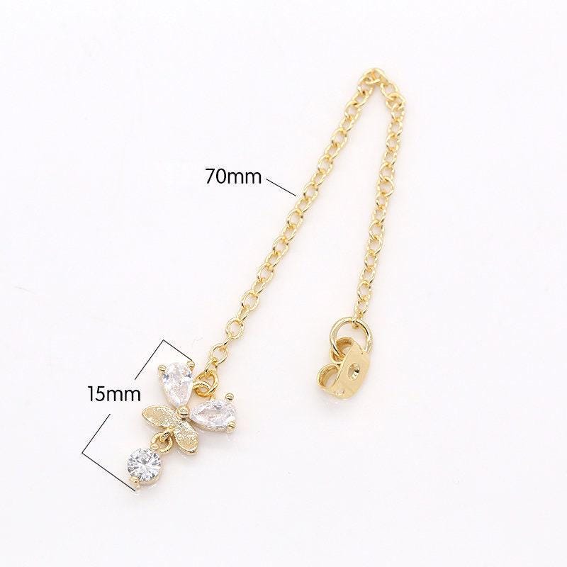 1 pair cubic cross drop ear back 70mm long 1mm thick earring back stopper for earring making components diy jewelry findings wholesale, 829