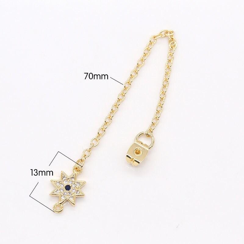 1 pair cubic star drop ear back 70mm long 1mm thick earring back stopper for earring making components diy jewelry findings wholesale -827