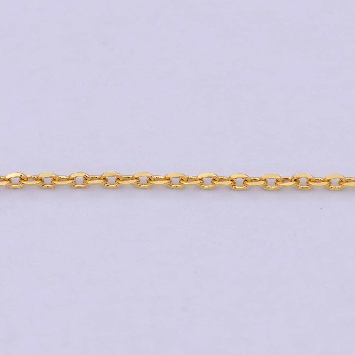 Dainty cable chain | 24k gold filled cable woman necklace 17.5 inch wa-797