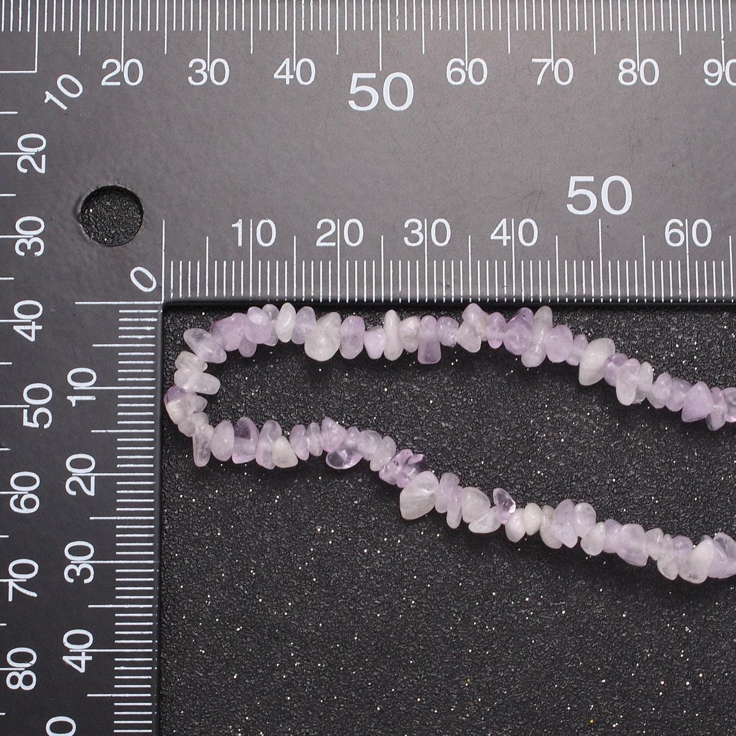 Purple ametrine quartz beaded necklace - 16.5" chip necklace healing crystals, gemstone necklace, handmade jewelry, crystal necklace wa-636
