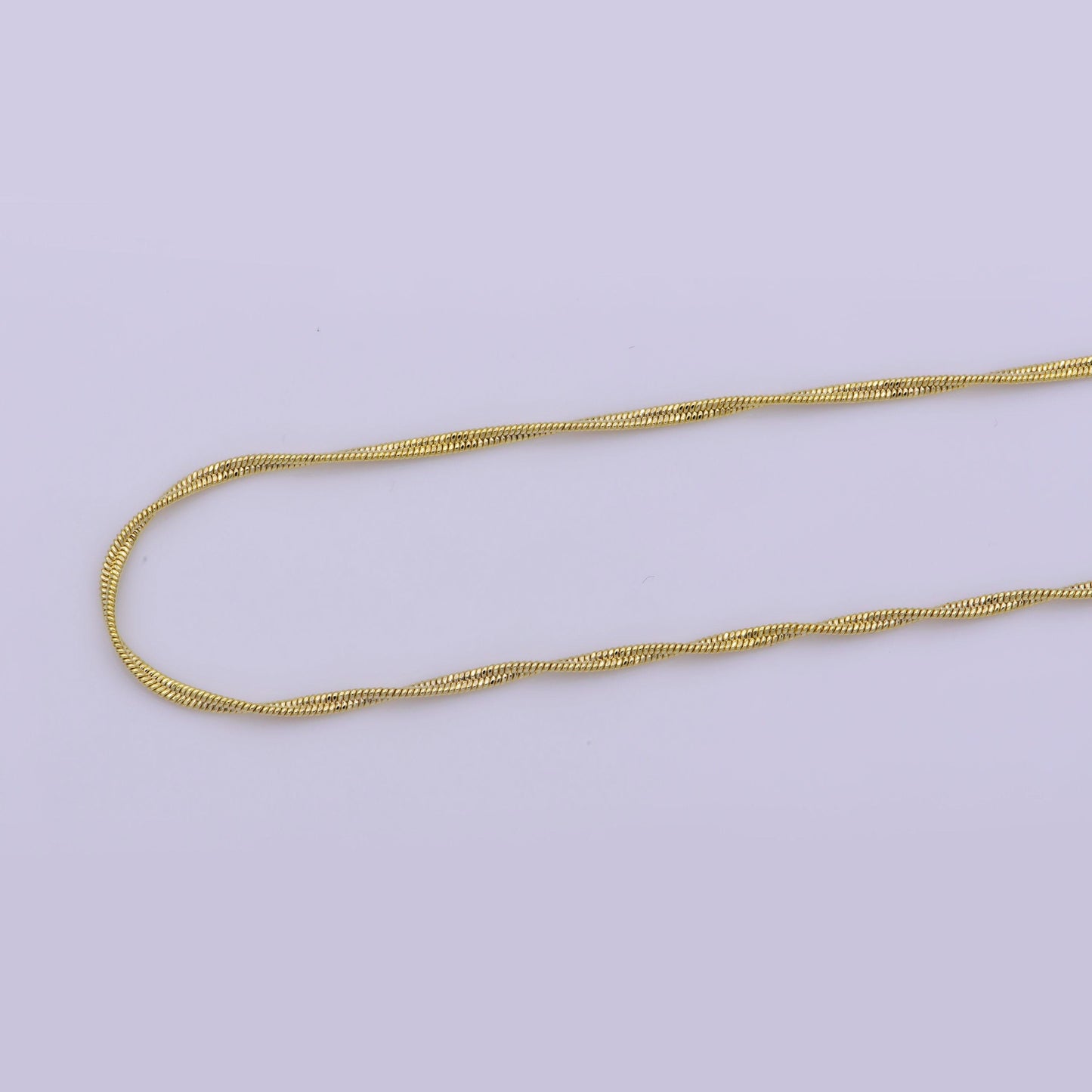 1pc 18" 1.7 mm singapore gold herringbone necklace chain, twisted layering chain dainty necklace,for pendant charm necklace making, wa-397