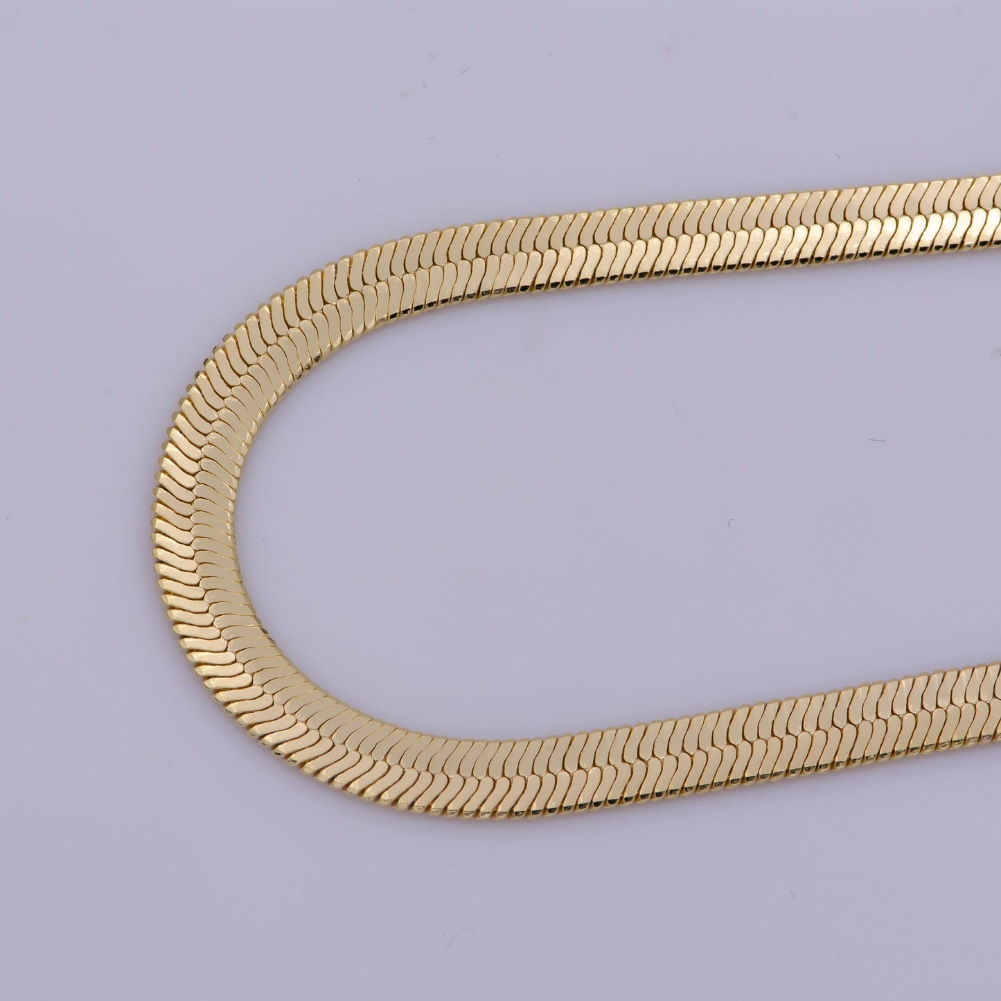 4mm gold herringbone necklace, delicate gold necklace dainty snake gold necklace, gift for her, everyday necklace christmas gift, wa-364