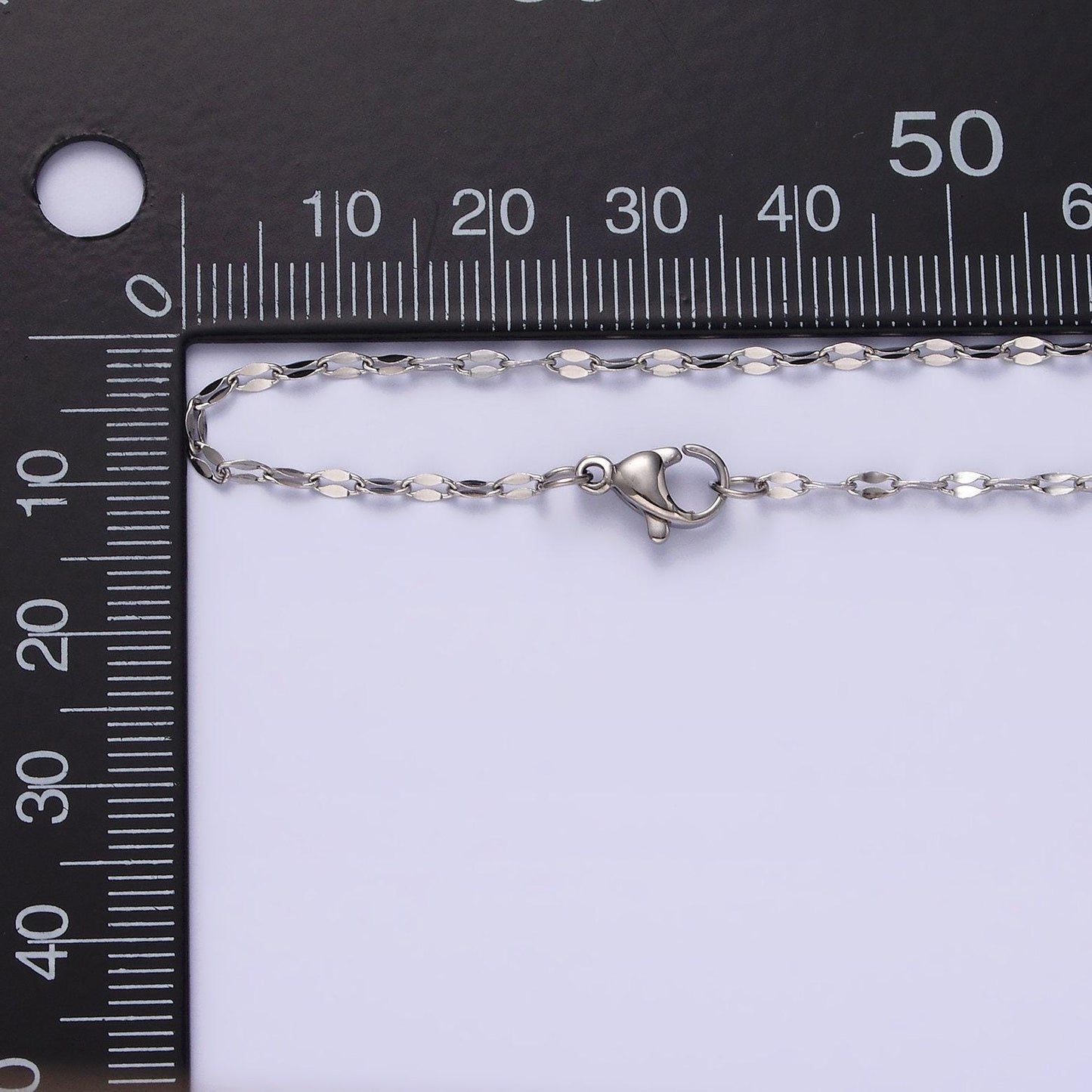 18'' ready to use stainless steel flat cable link chain, layer necklace | wa-2100