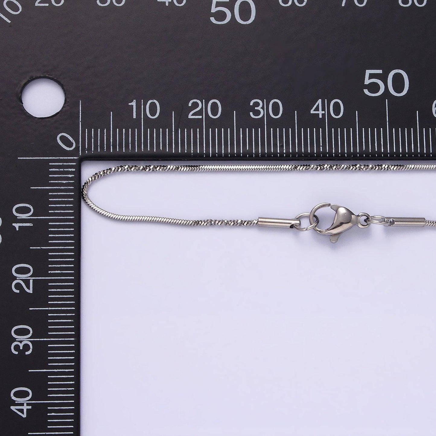 18.5'' ready to use stainless steel cocoon necklace chain, layer snake twisted chain necklace | wa-2095