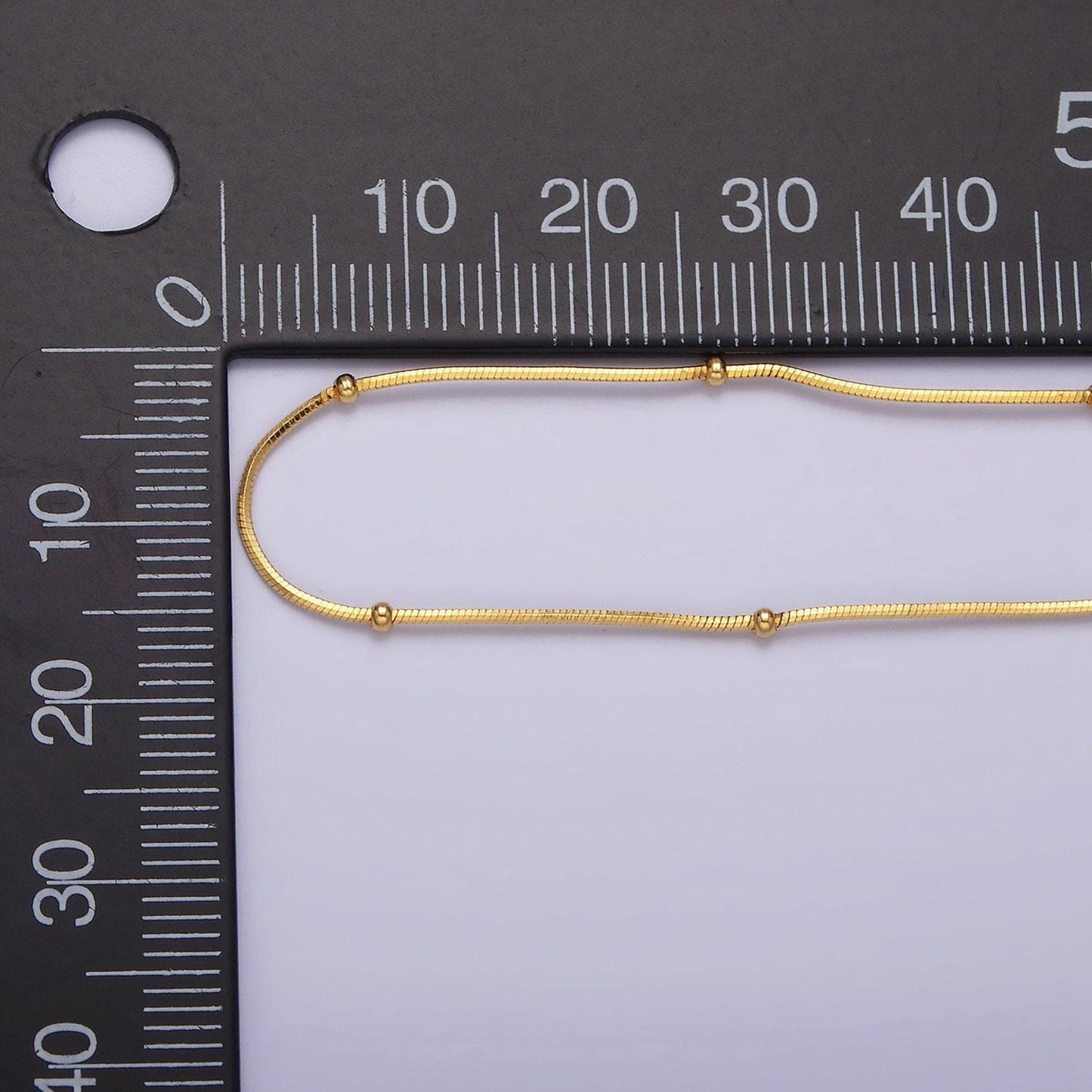 Dainty 24k gold vermeil satellite chain necklace 925 sterling silver snake necklace chain w/ 2 inch extender | wa1983