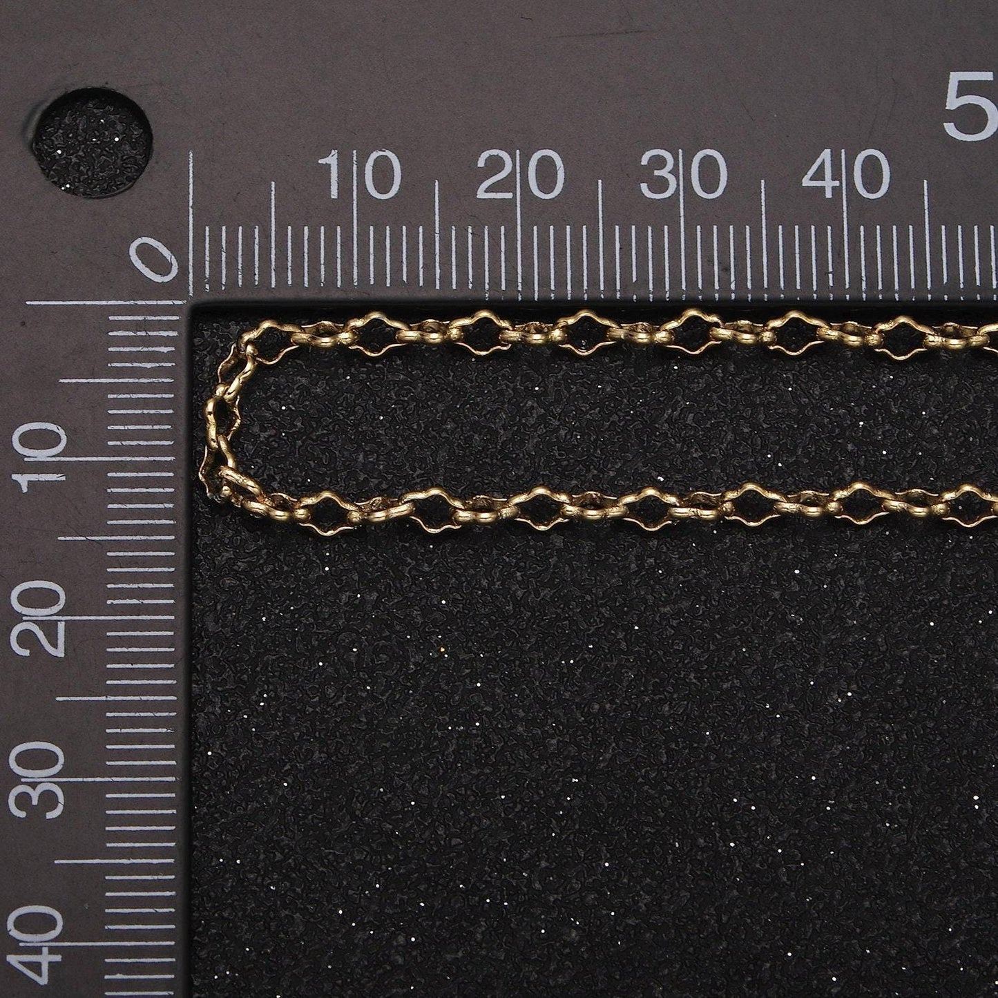 14k gold filled 3mm unique quatrefoil cable link necklace 17 inch layering necklace for her | wa-1879
