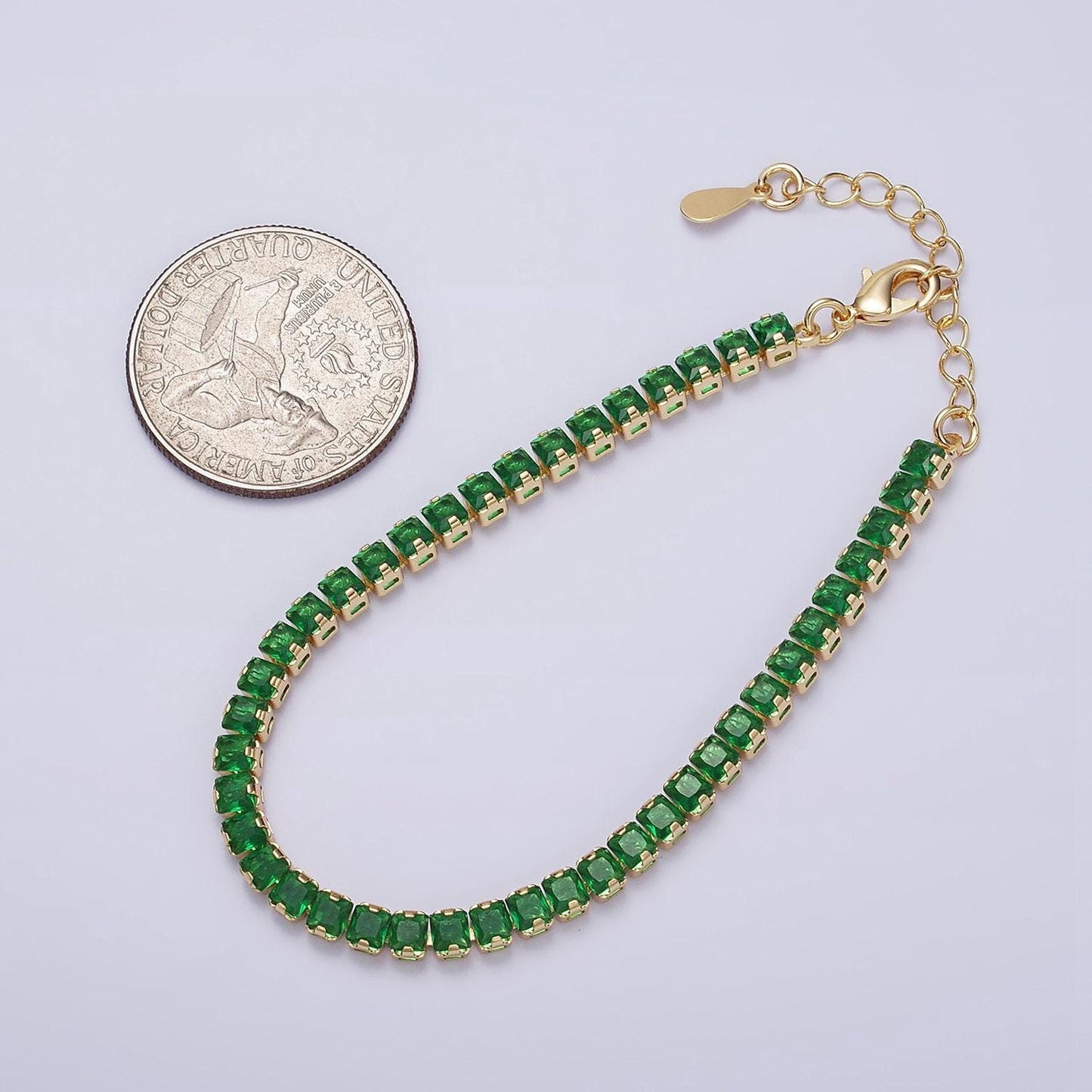 Dainty gold tennis bracelet cz silver tennis bracelet cubic zirconia bracelet green pink clear cz bracelet wa1791