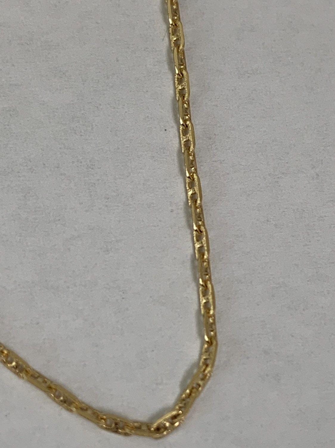 1pc 17.9'' ready to use 14k gold anchor necklace chain, layering mariner chain dainty necklace,for pendant charm necklace making, 795
