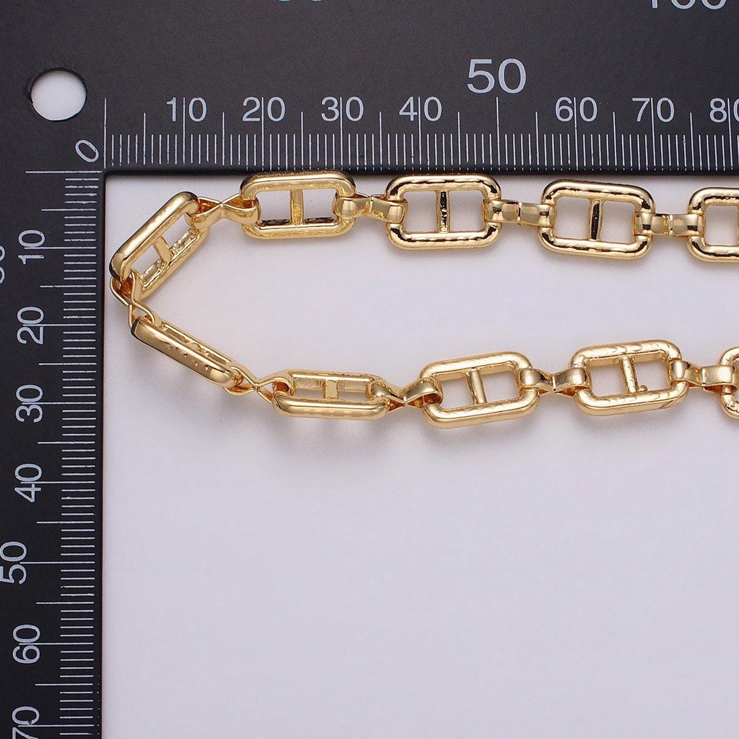 Large 16k gold filled pill chain link oval cable unfinished chain 9.6mm chain for jewelry making | roll-1221