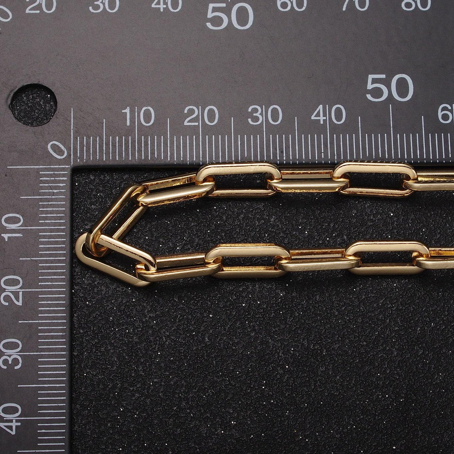 Gold filled 5.5mm paperclip minimalist unfinished bulk jewelry making chain by yard | roll-1149 roll-1150