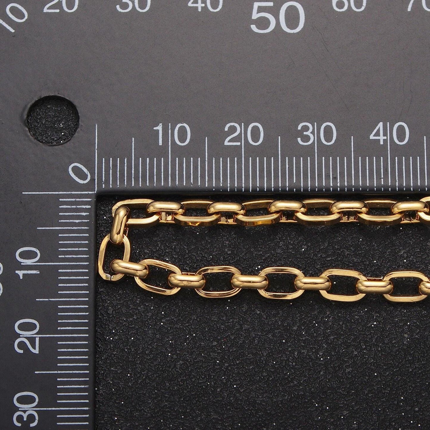 24k gold filled 6.6mm x 4.4mm cable paperclip unfinished bulk wholesale gold, silver chain | roll-1002 roll-1003