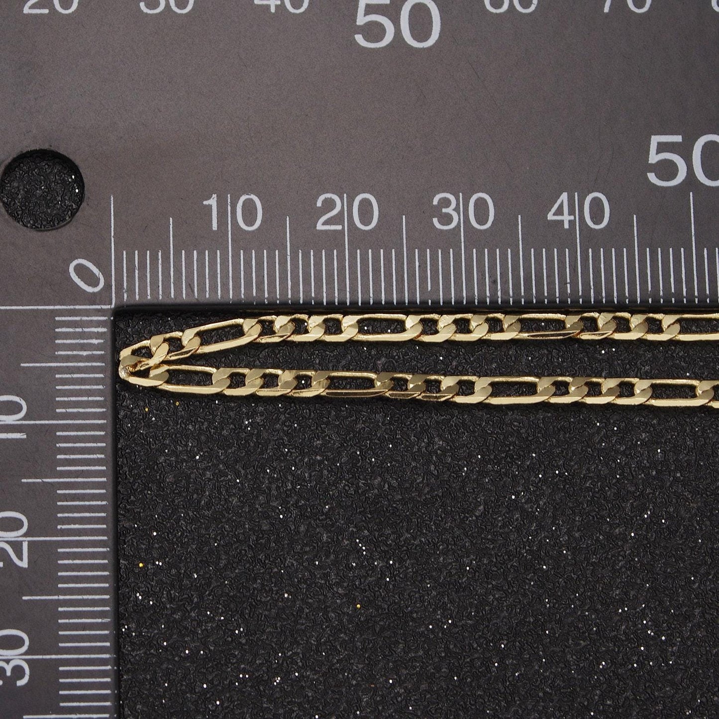 24k gold filled flat figaro chain, 2.5mm width chain in gold & silver color, wholesale bulk roll chain for jewelry making, 674