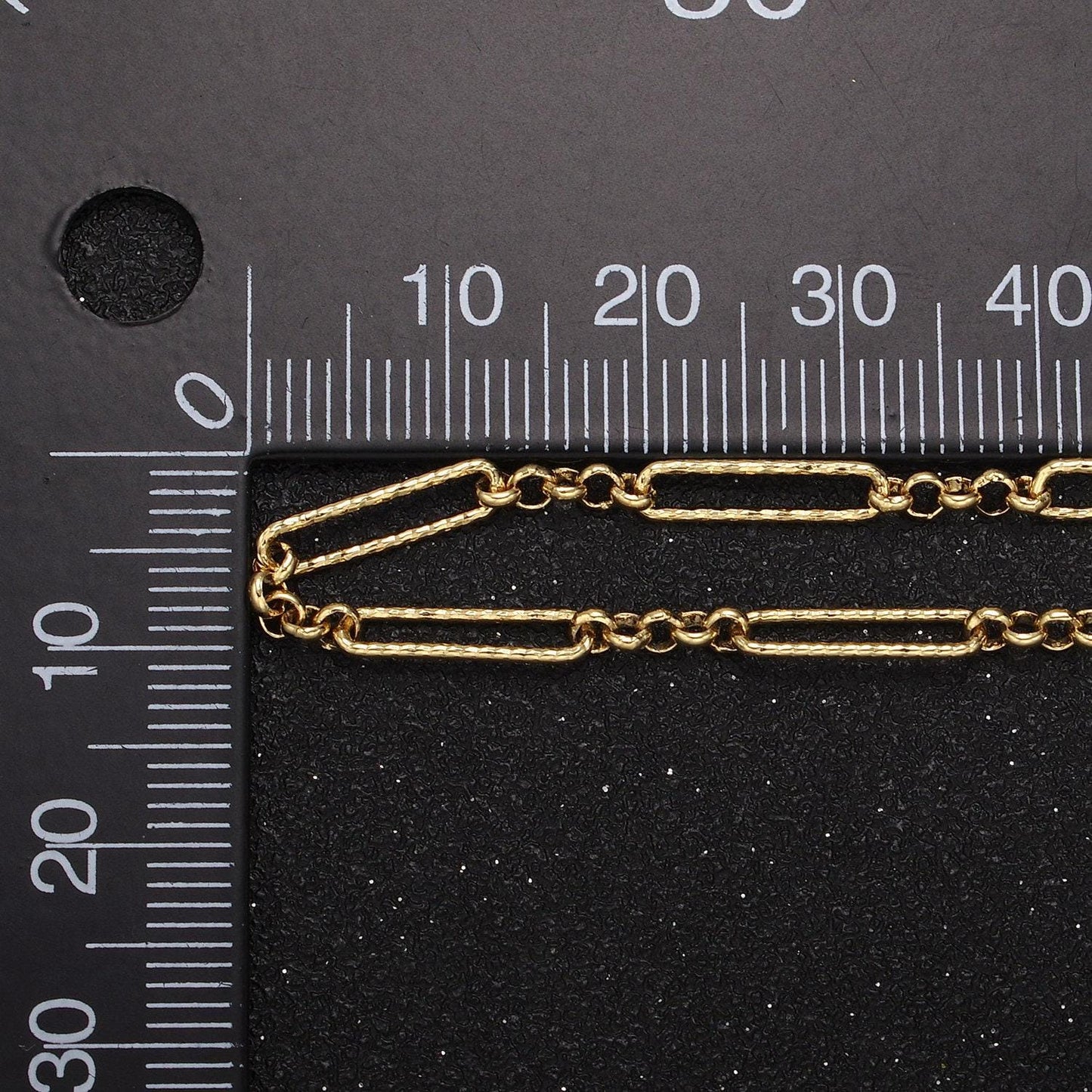 24k gold filled sunburst paper clip chain, paperclip width 3mm chain with rolo link, wholesale bulk roll chain for jewelry making, 655