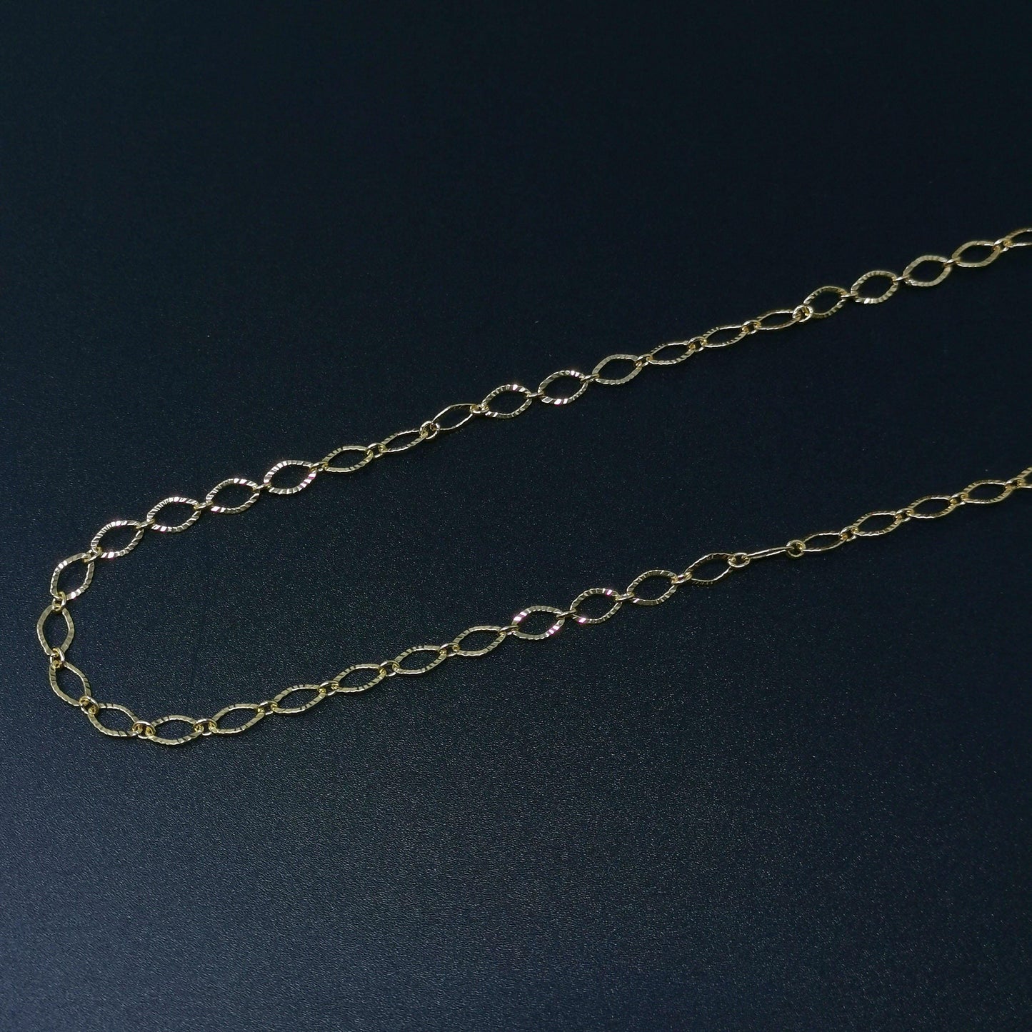 22k gold plated shiny rhombus rollo chain by yard, gold bold fancy chain, wholesale bulk roll chain for jewelry making, width 4.9mm, 390