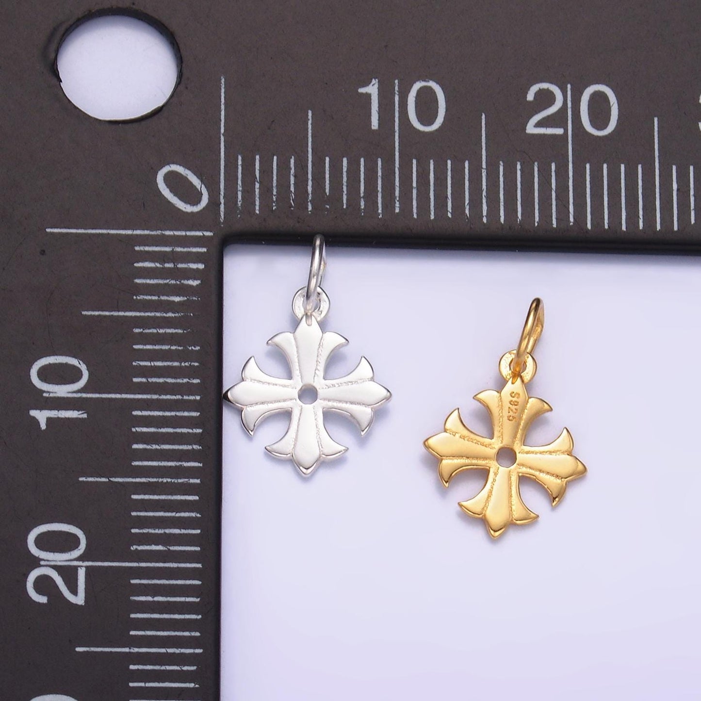 S925 sterling silver cross English Cross pendant, small religious charm | SL-623