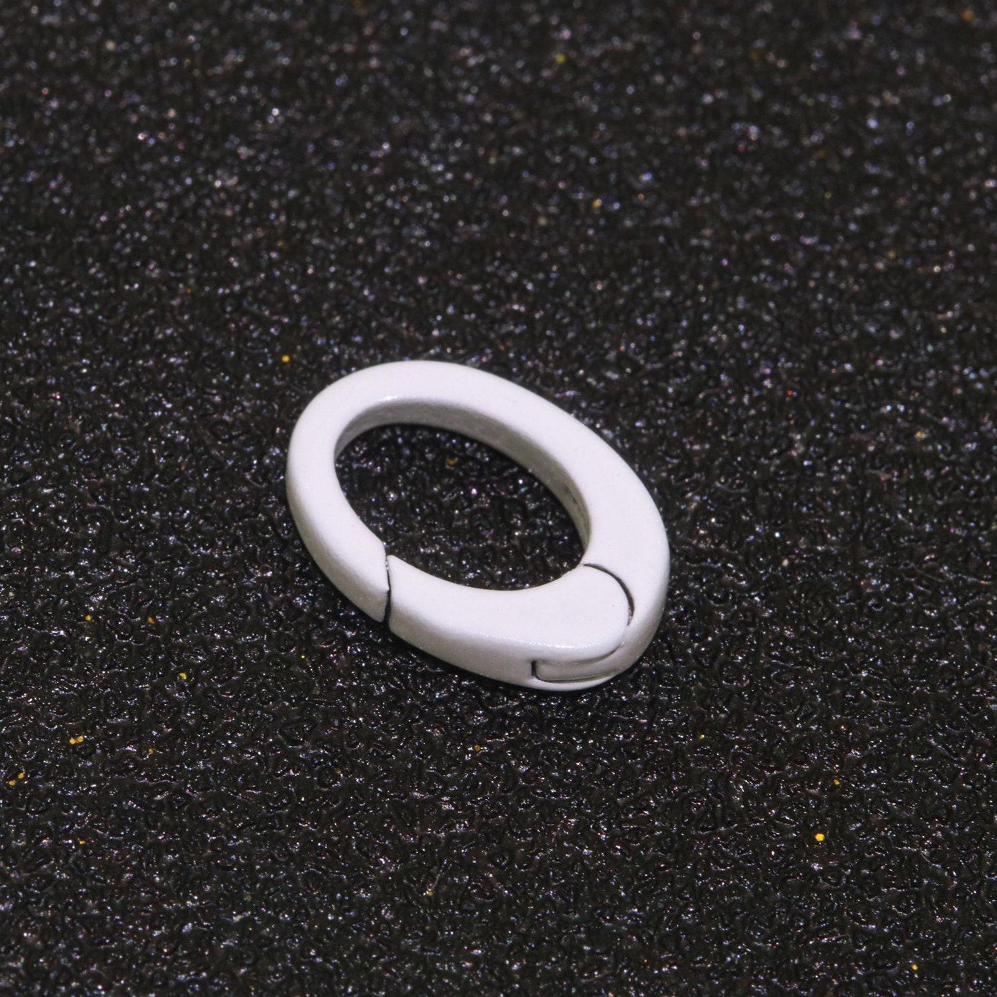 Colorful enamel spring gate ring, push gate ring, 12x7.5 mm small oval ring, charm holder pink green red clasp for link connector clasp