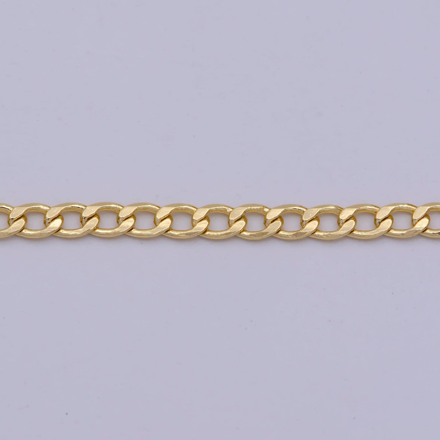 2.2mm gold thin cuban curb chain by yard, cuban curb chain, wholesale bulk roll chain for jewelry making, thickness 0.4mm | roll-564