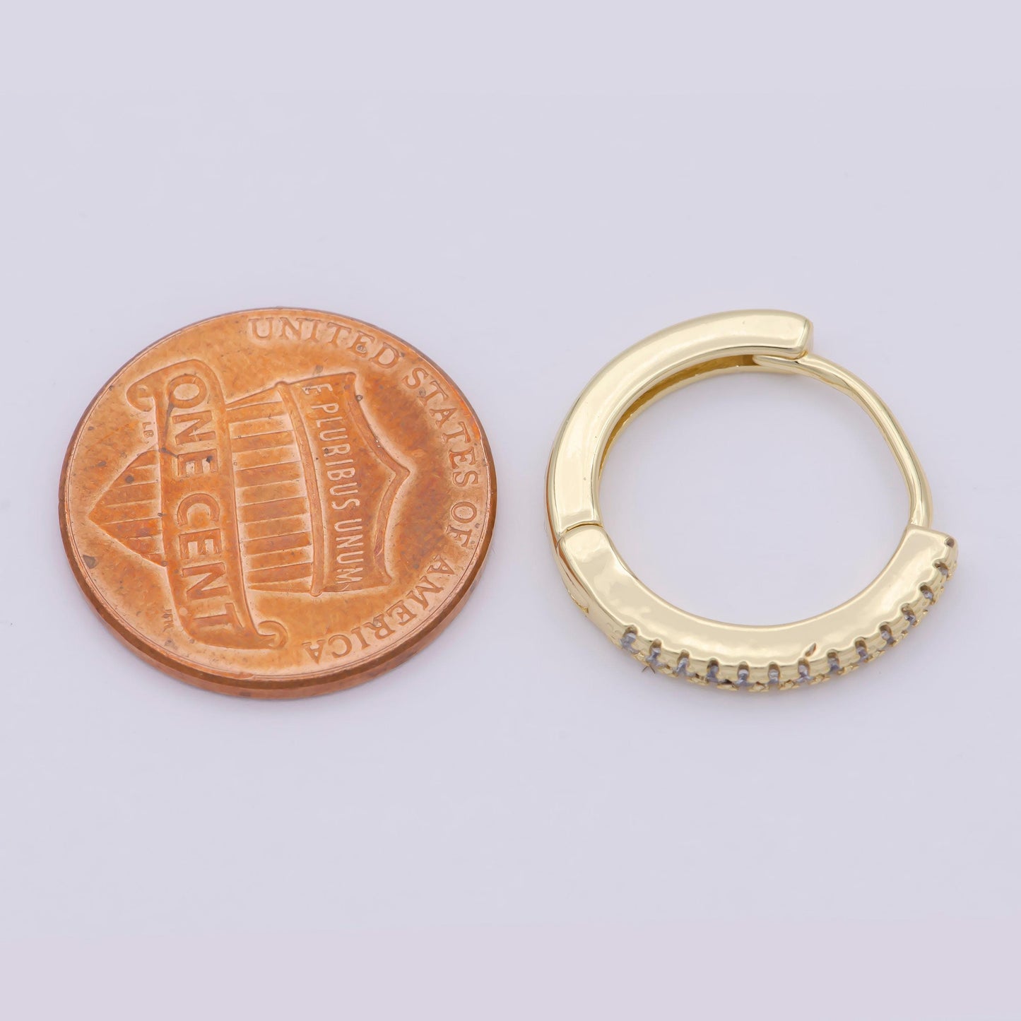 Minimalist cz huggie hoop earrings, dainty round huggie earrings, minimal cartilage huggie hoop earrings 14k gold filled earring
