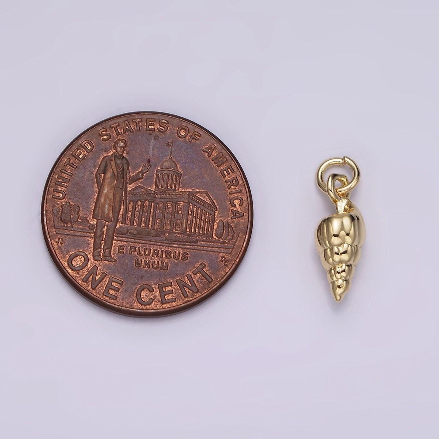 Gold trumpet seashell charms mini shell charm ocean beach inspired for necklace bracelet earring supply ag439