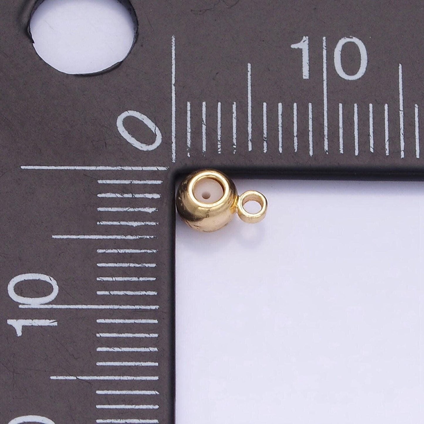 24k gold filled round silicone beads w/ closed ring gold tone smart beads w/ silicone, gold round stopper beads 4mm l-084