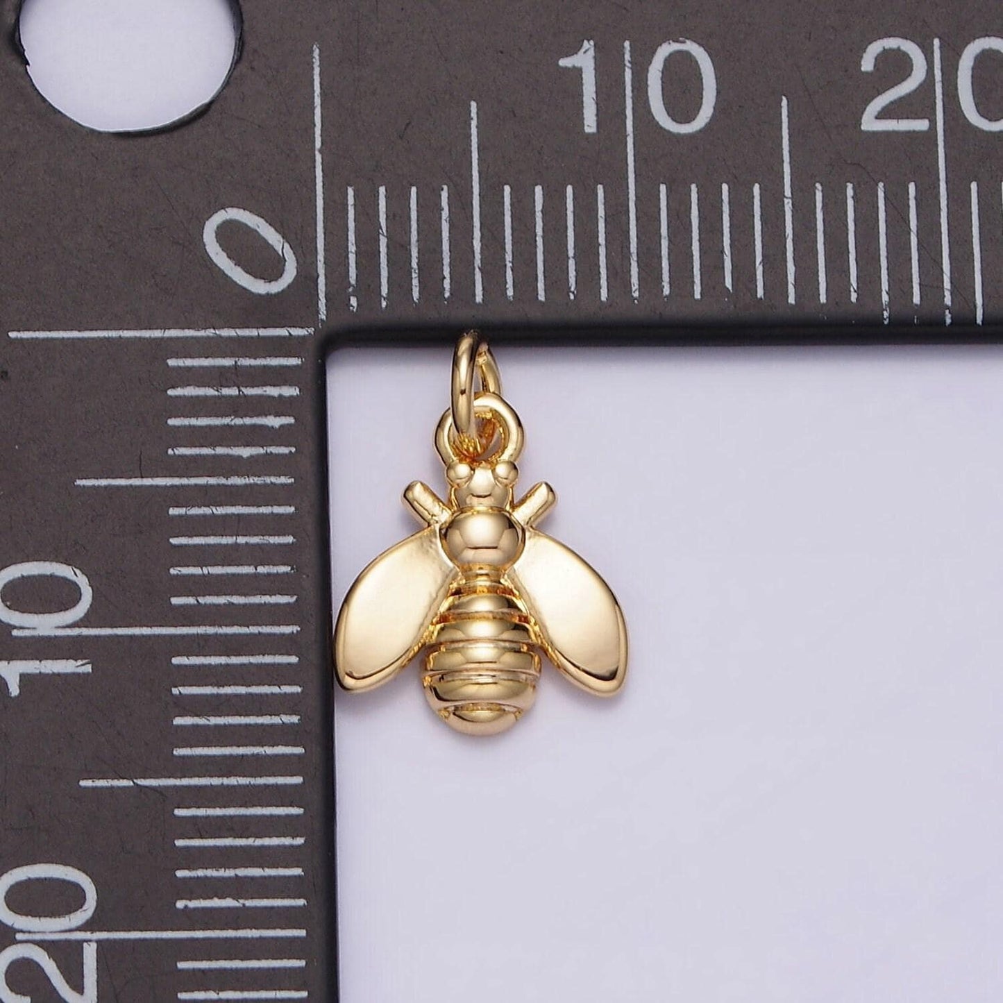 Mini gold filled fly charm small insect pendant ac1131