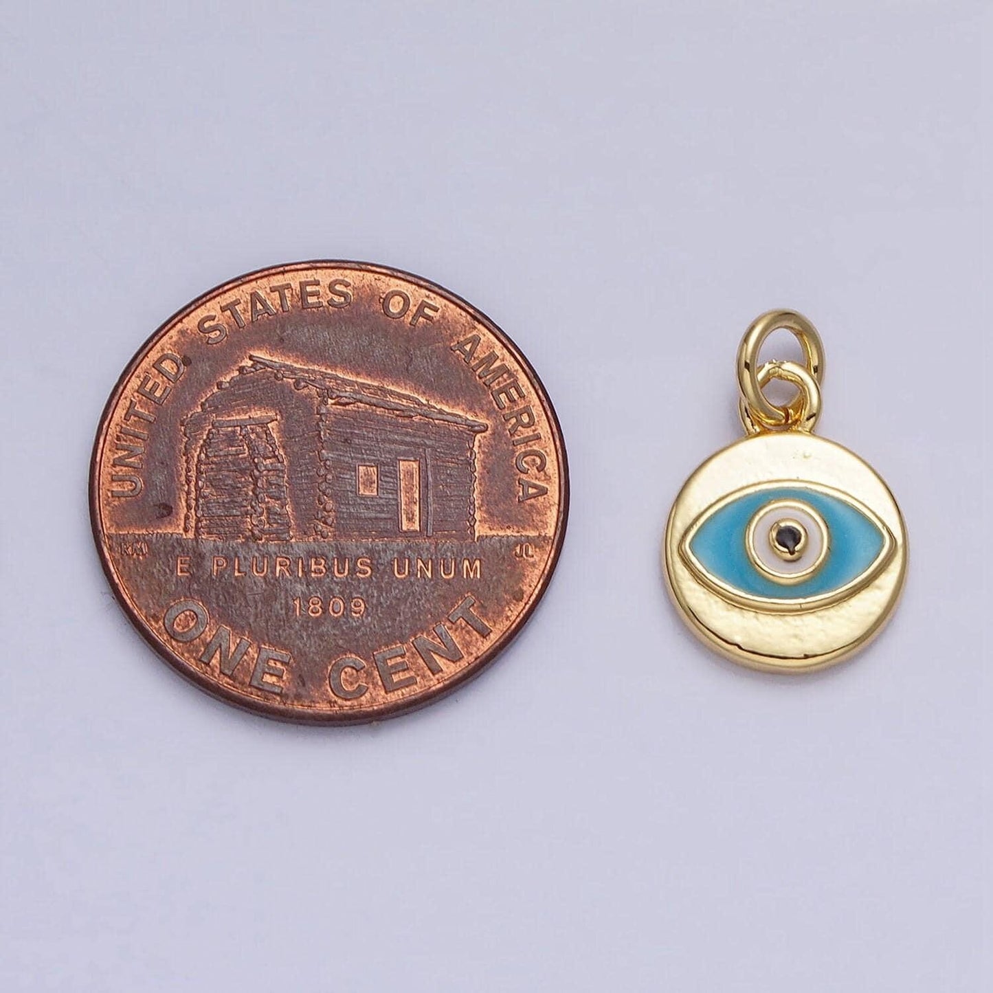 Mini evil eye charm turquoise eye charm for bracelet necklace earring component ac466